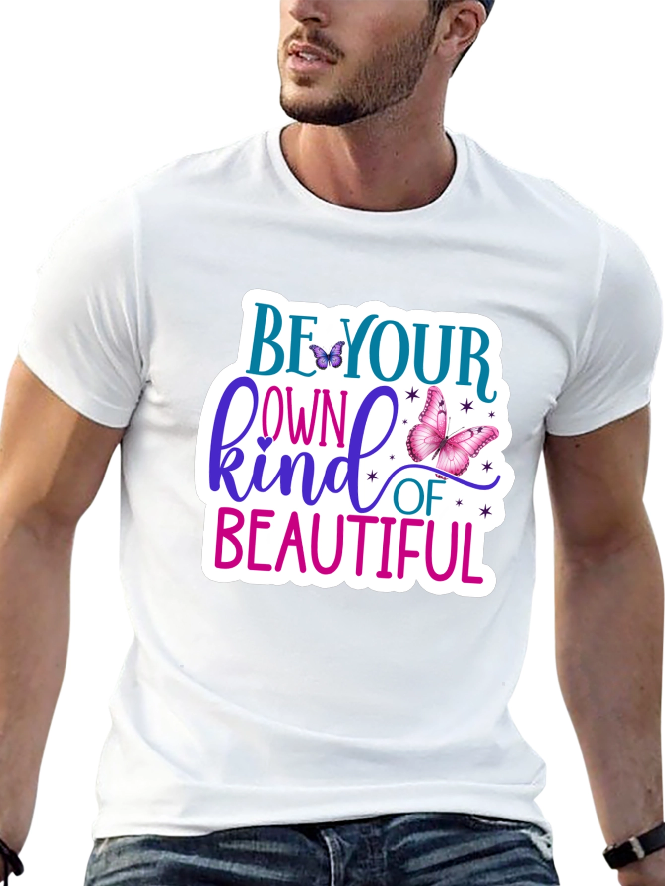 Black Be Your Own Kind of Beautiful T-Shirt view 13