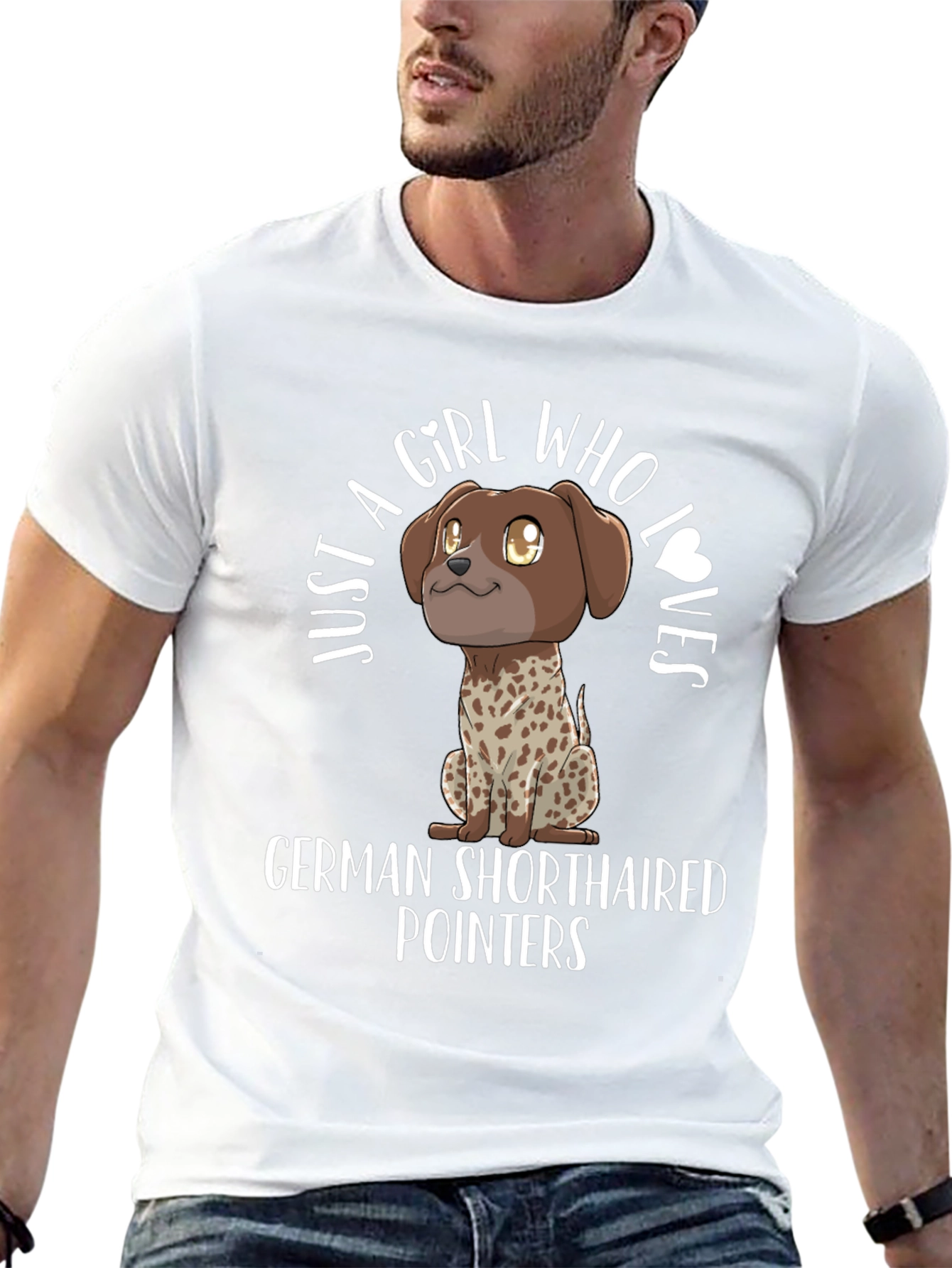 Black Girl Who Loves German Shorthaired Pointers T-Shirt view 13
