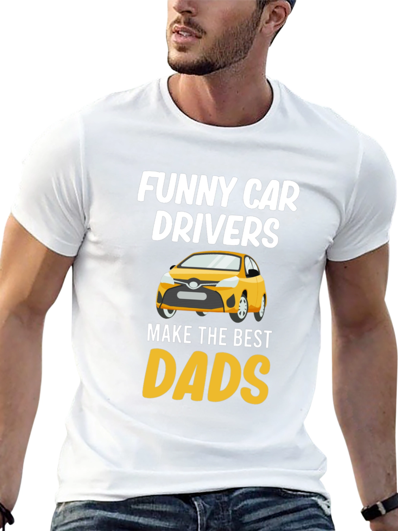 Black Funny Car Drivers Best Dads T-Shirt view 13