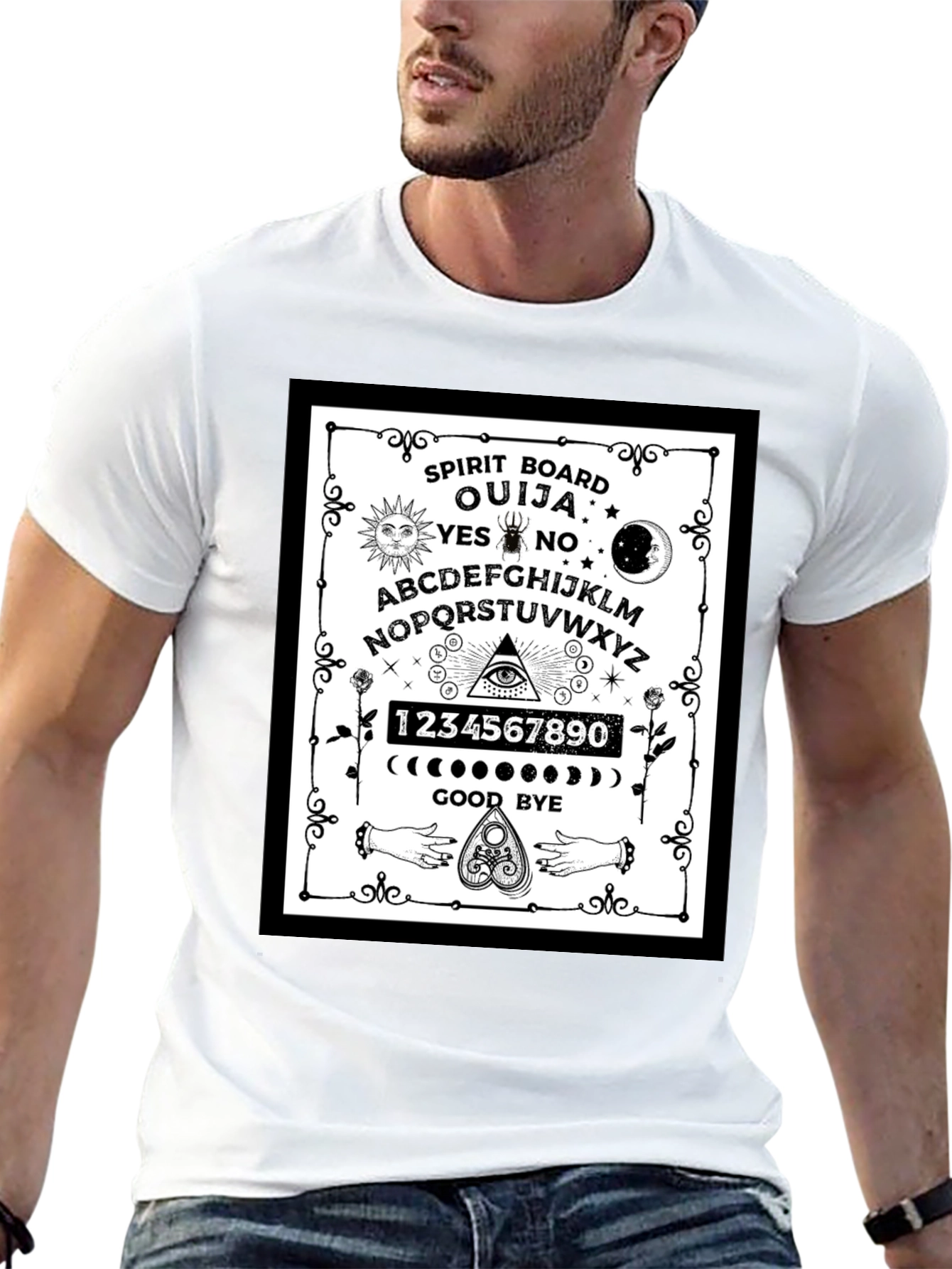 Ouija Spirit Board Graphic T-Shirt - Gothic Style - 13