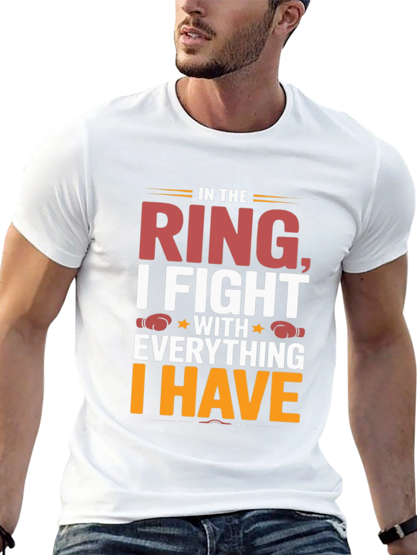 Black In The Ring I Fight Graphic T-Shirt view 13