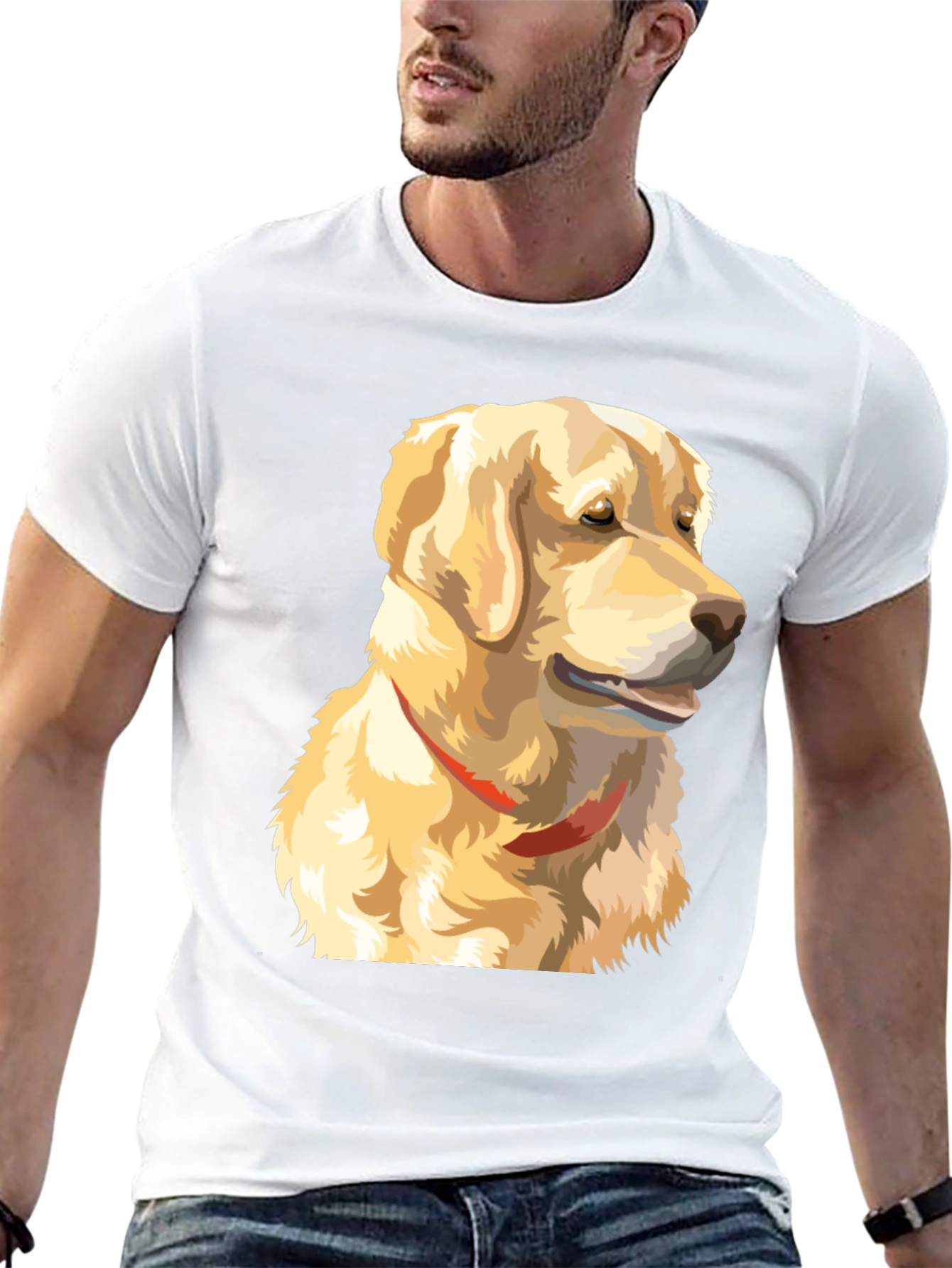 Black Golden Retriever Graphic T-Shirt view 13