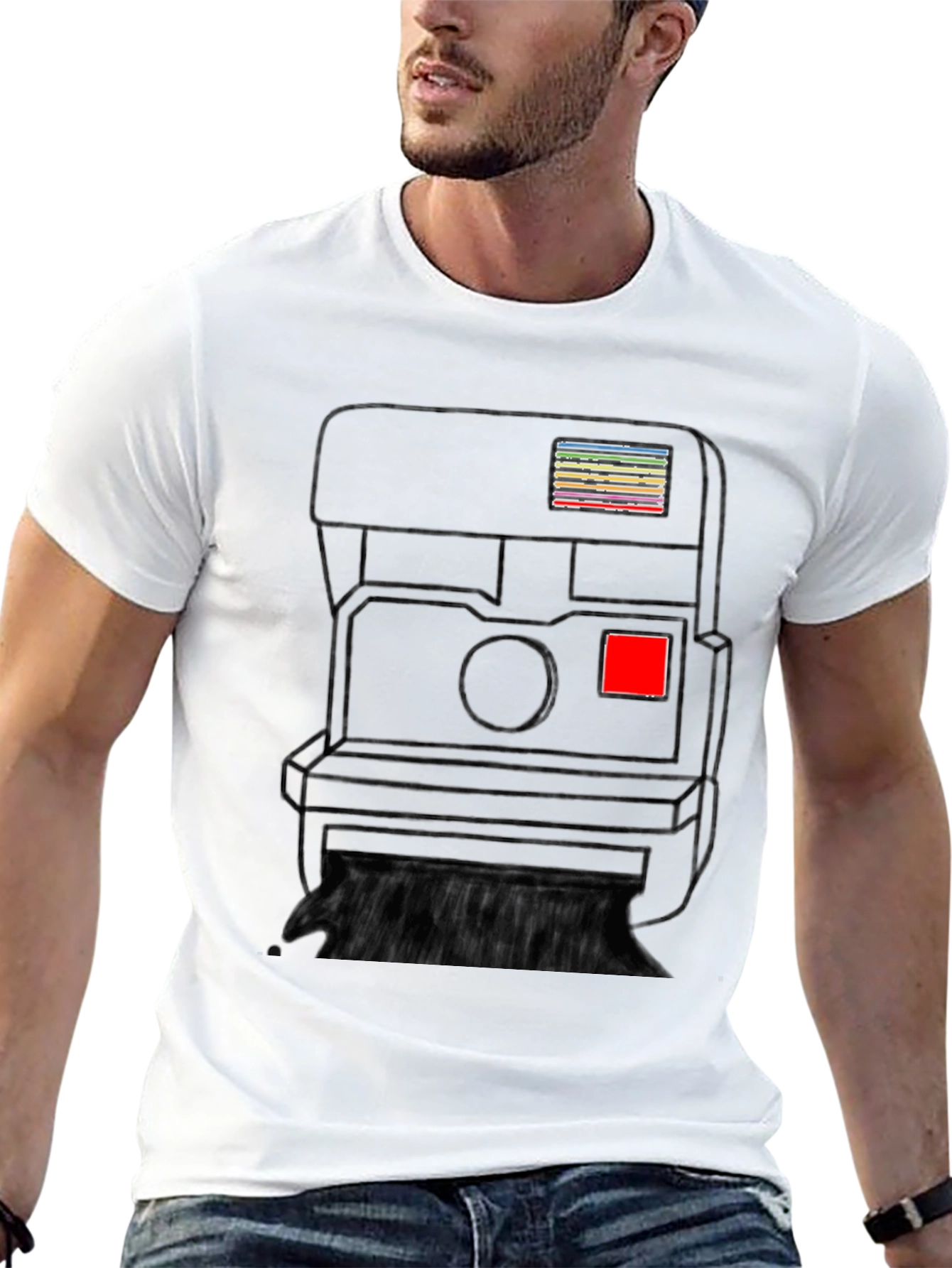 Black Vintage Camera Graphic Tee - Retro Style view 13