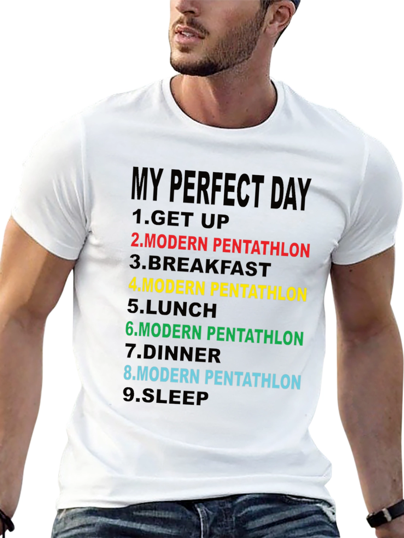 Black Modern Pentathlon Perfect Day T-Shirt view 13