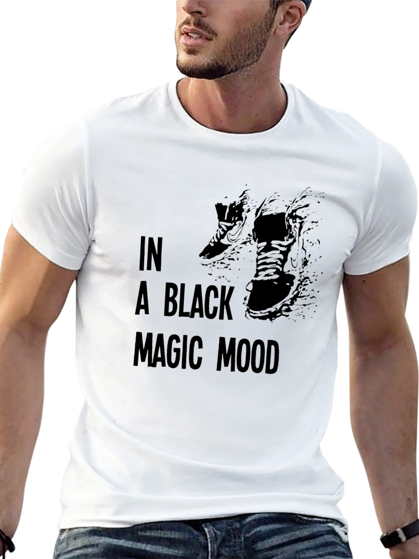 Black Black Magic Mood Graphic Tee - Soft Cotton Comfort view 13