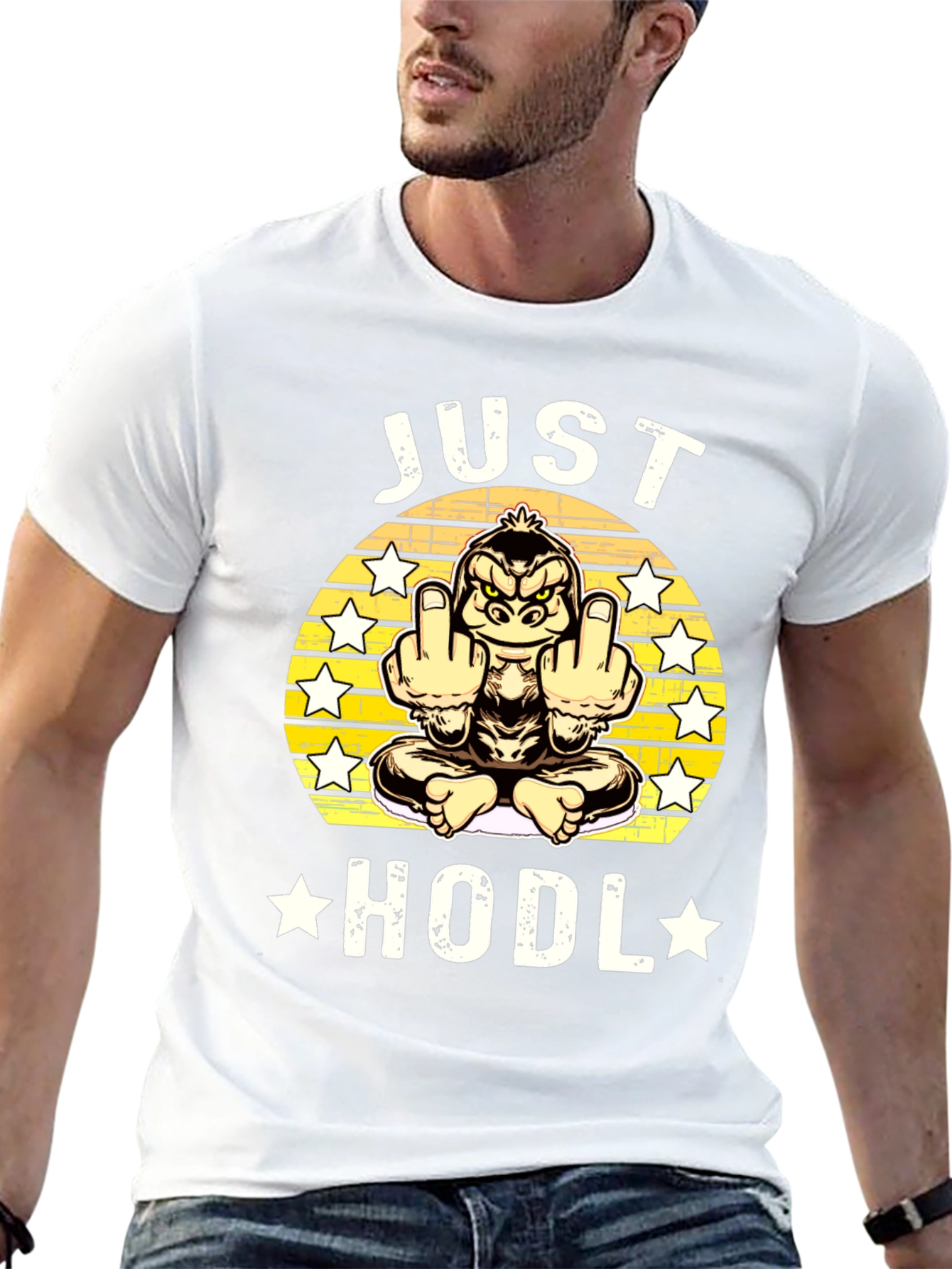 Black Just Hodl Black Graphic T-Shirt view 13