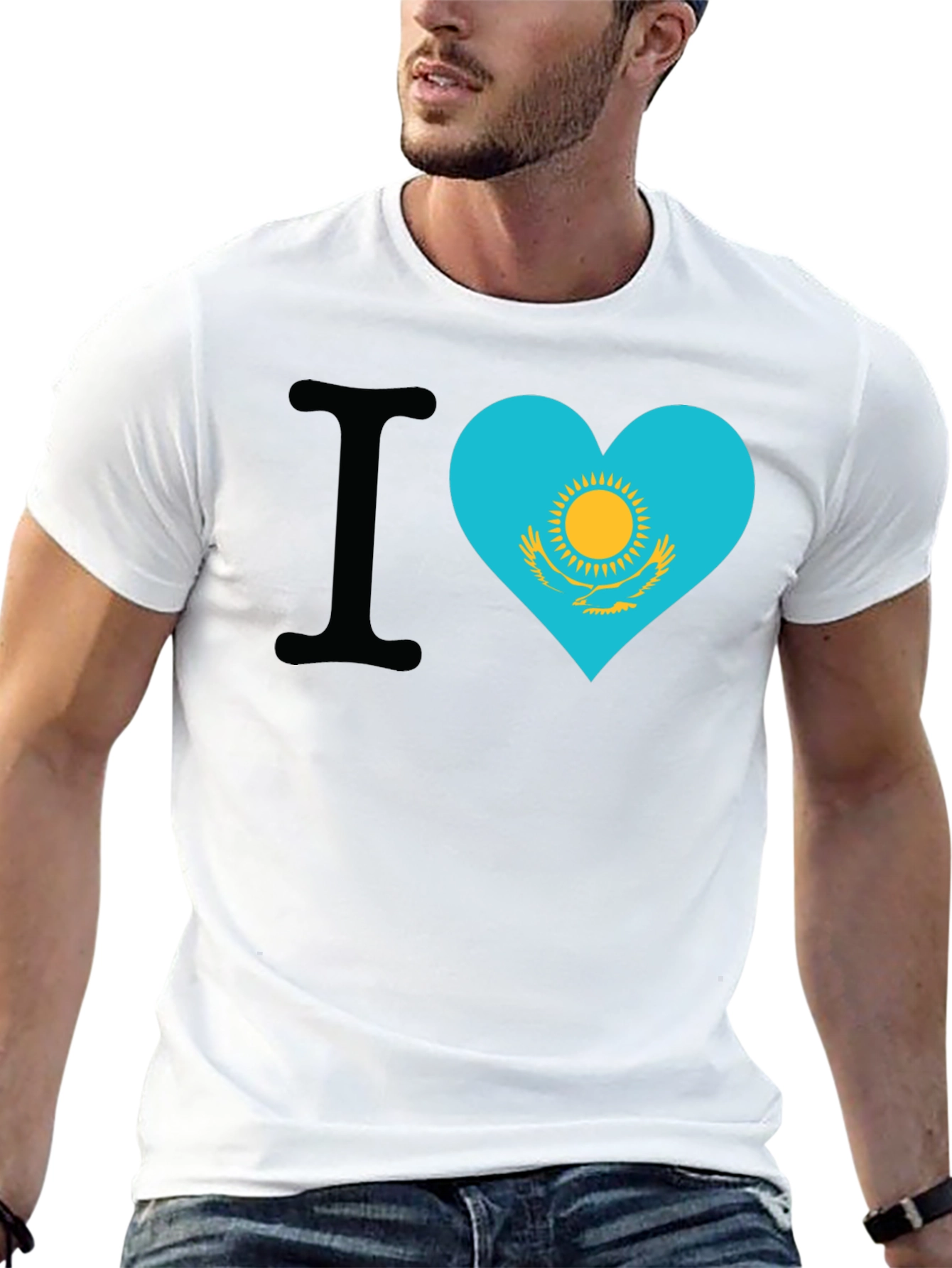 I Heart Kazakhstan Flag T-Shirt - 13