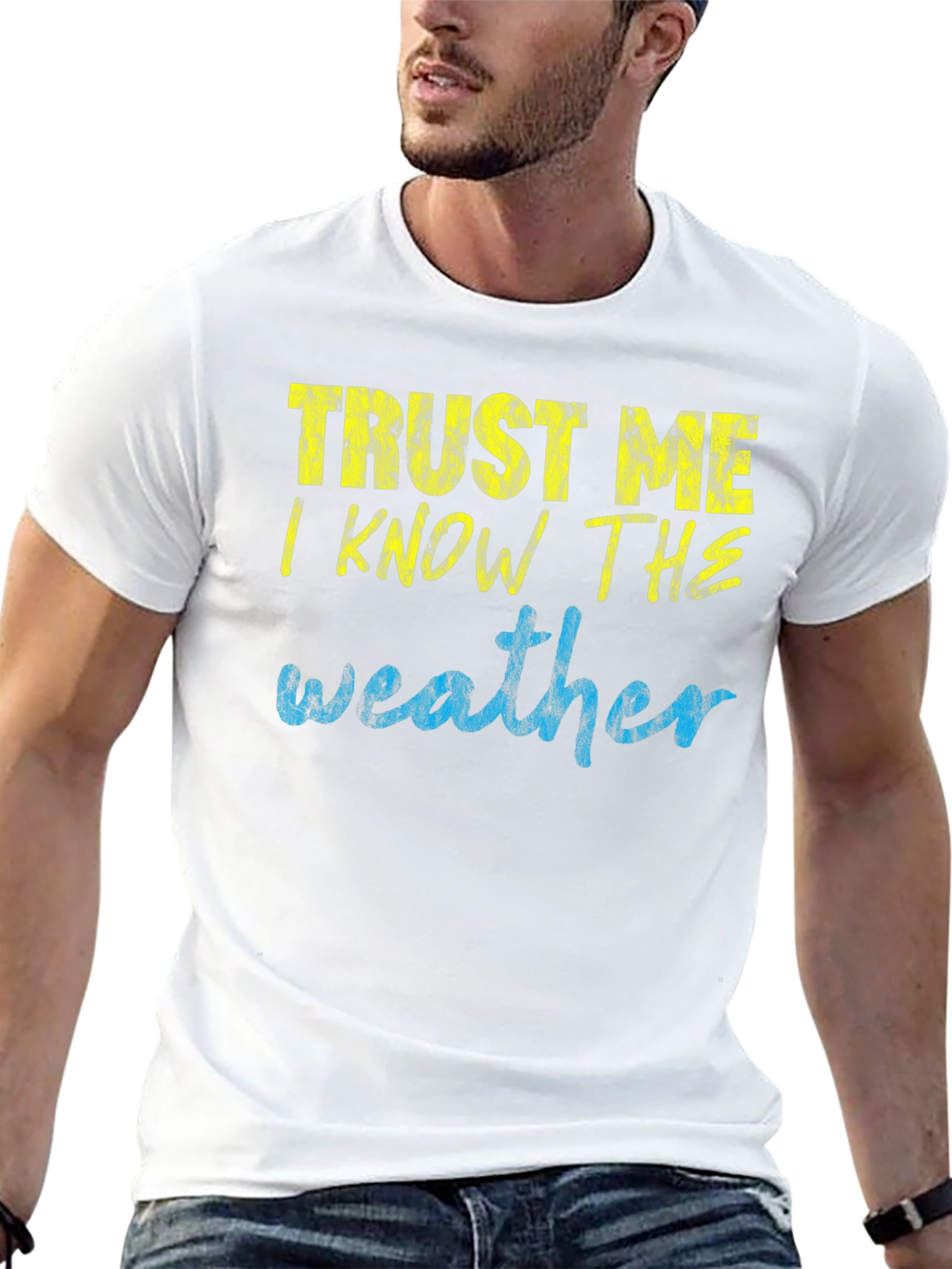 Black Trust Me I Know the Weather T-Shirt view 13