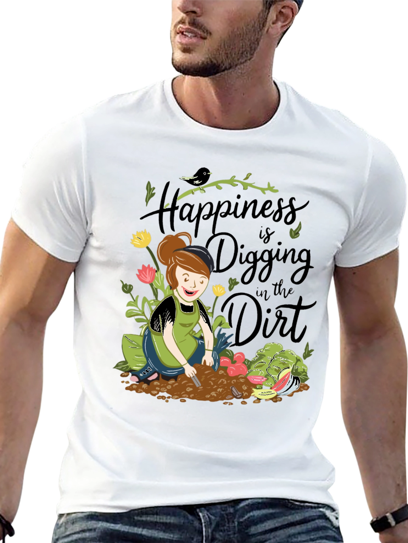 Black Gardening T-Shirt - Digging in the Dirt view 13