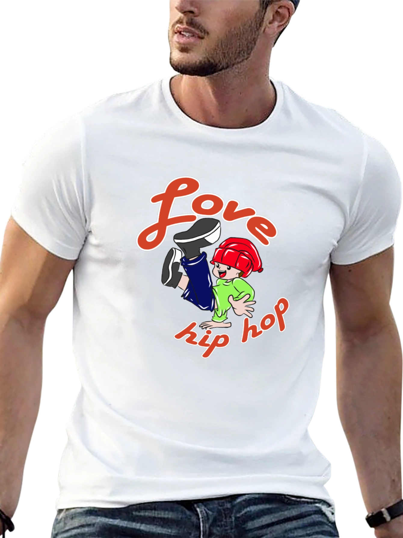 Black Love Hip Hop Graphic T-Shirt - Black view 13