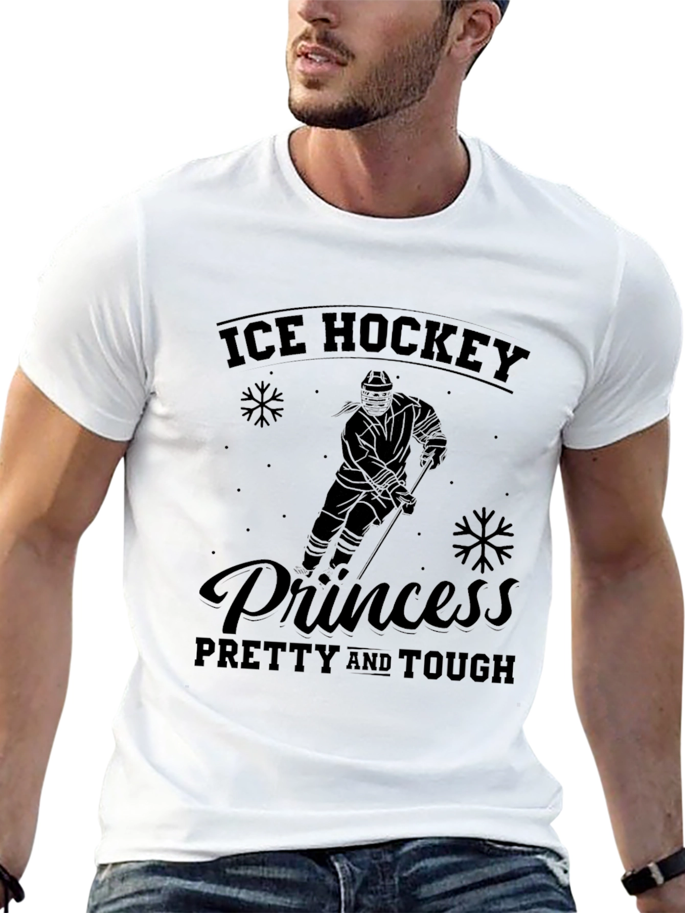 Black Ice Hockey Princess T-Shirt - Pretty & Tough view 13