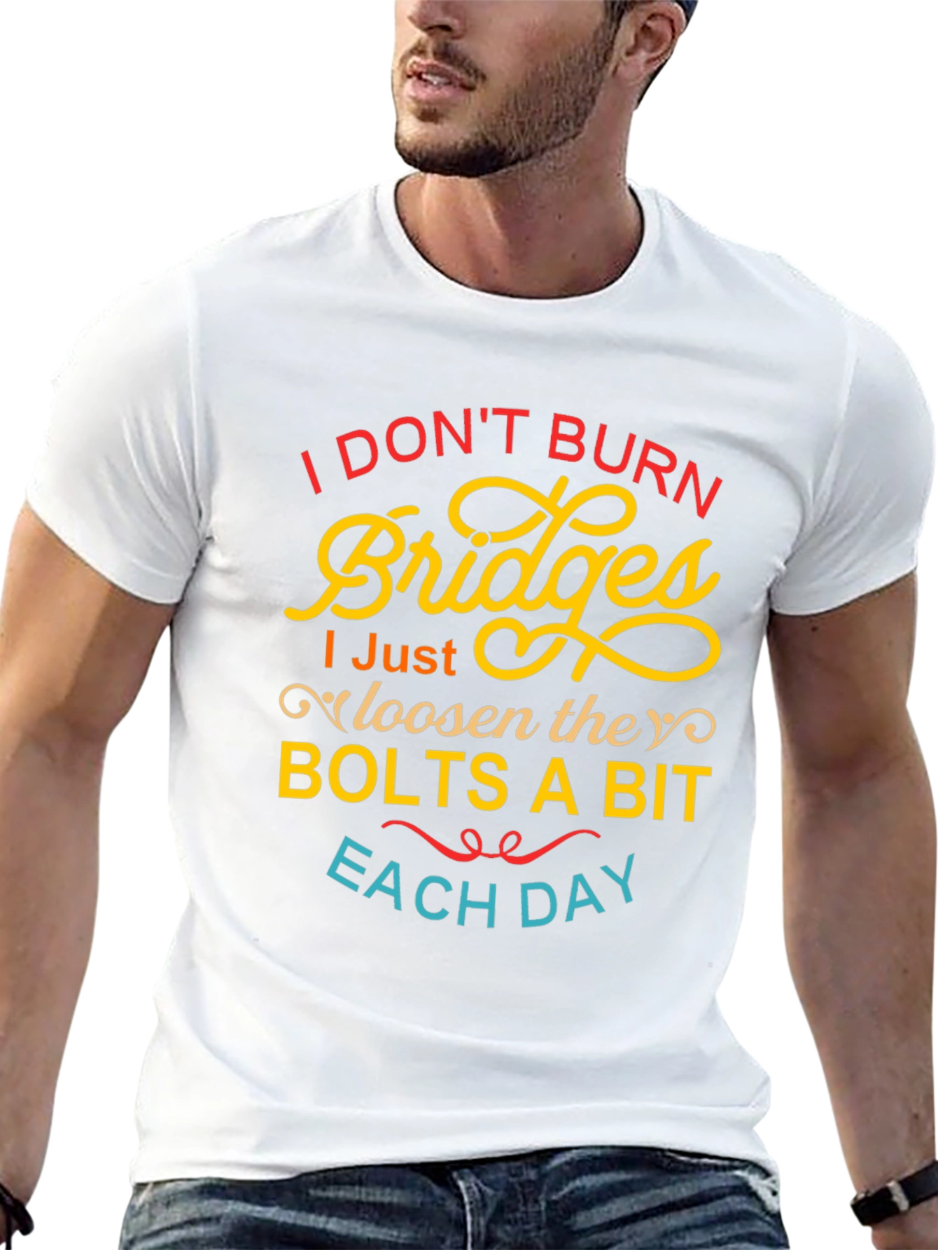Black I Don't Burn Bridges Funny Graphic Tee view 13