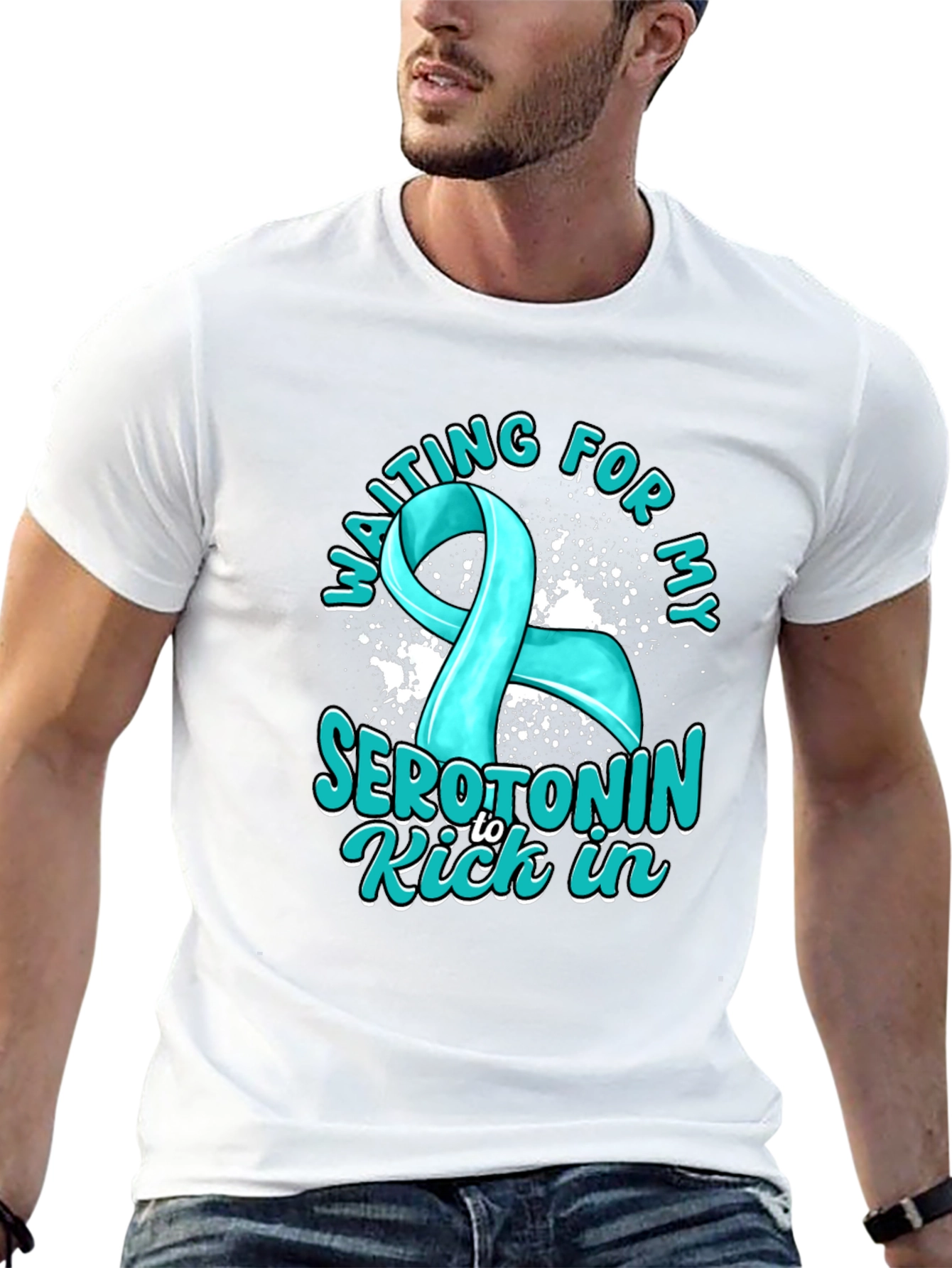Black Serotonin Kick In T-Shirt Mental Health Awareness view 13