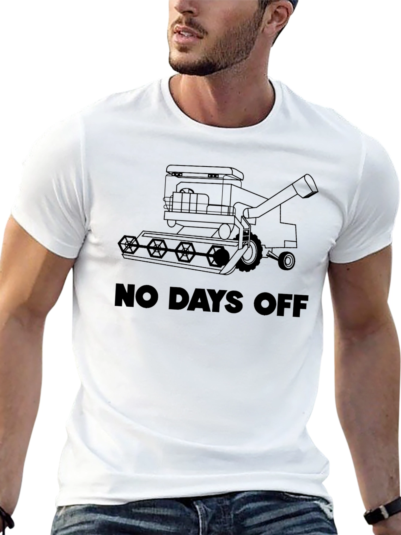 No Days Off Combine Graphic Tee - Black - 13