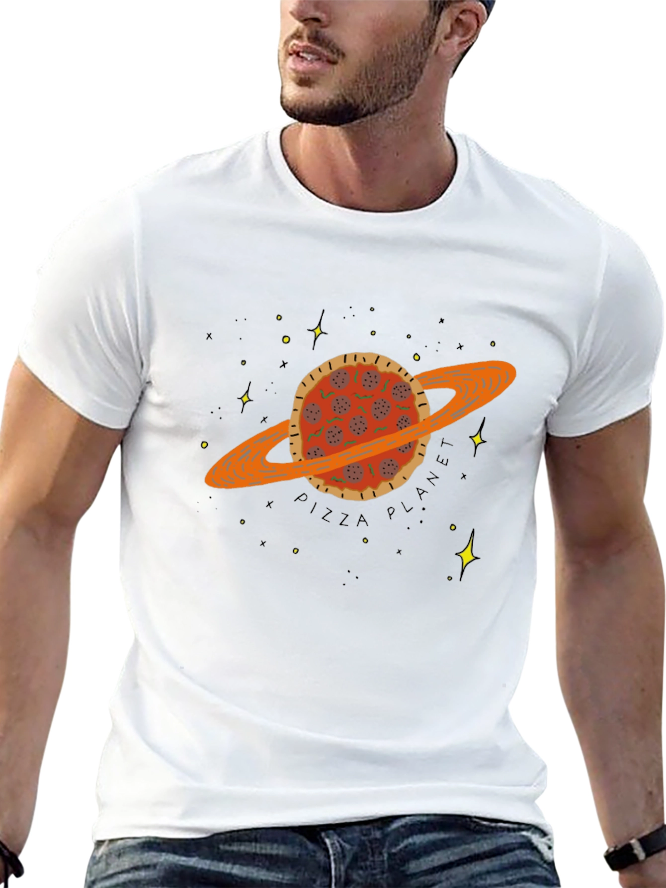 Black Pizza Planet Graphic Tee view 13