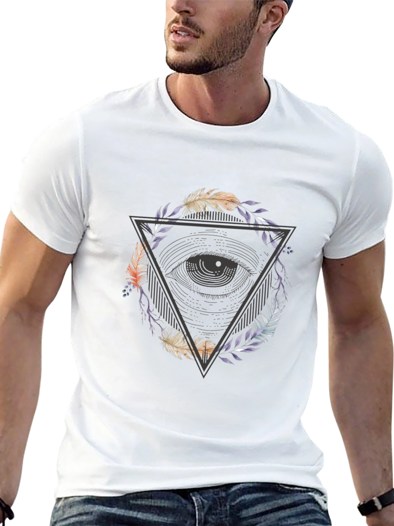 Black Eye of Providence Graphic Tee - Black view 13
