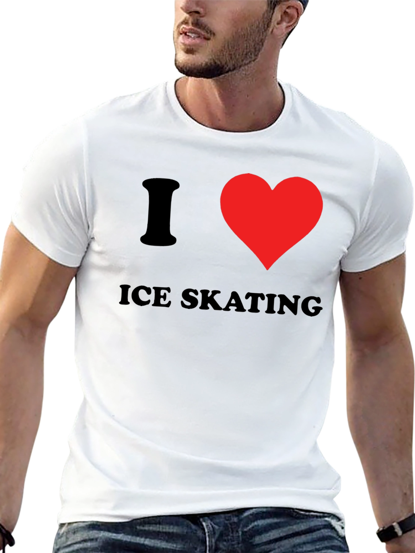 Black I Heart Ice Skating Graphic Tee view 13
