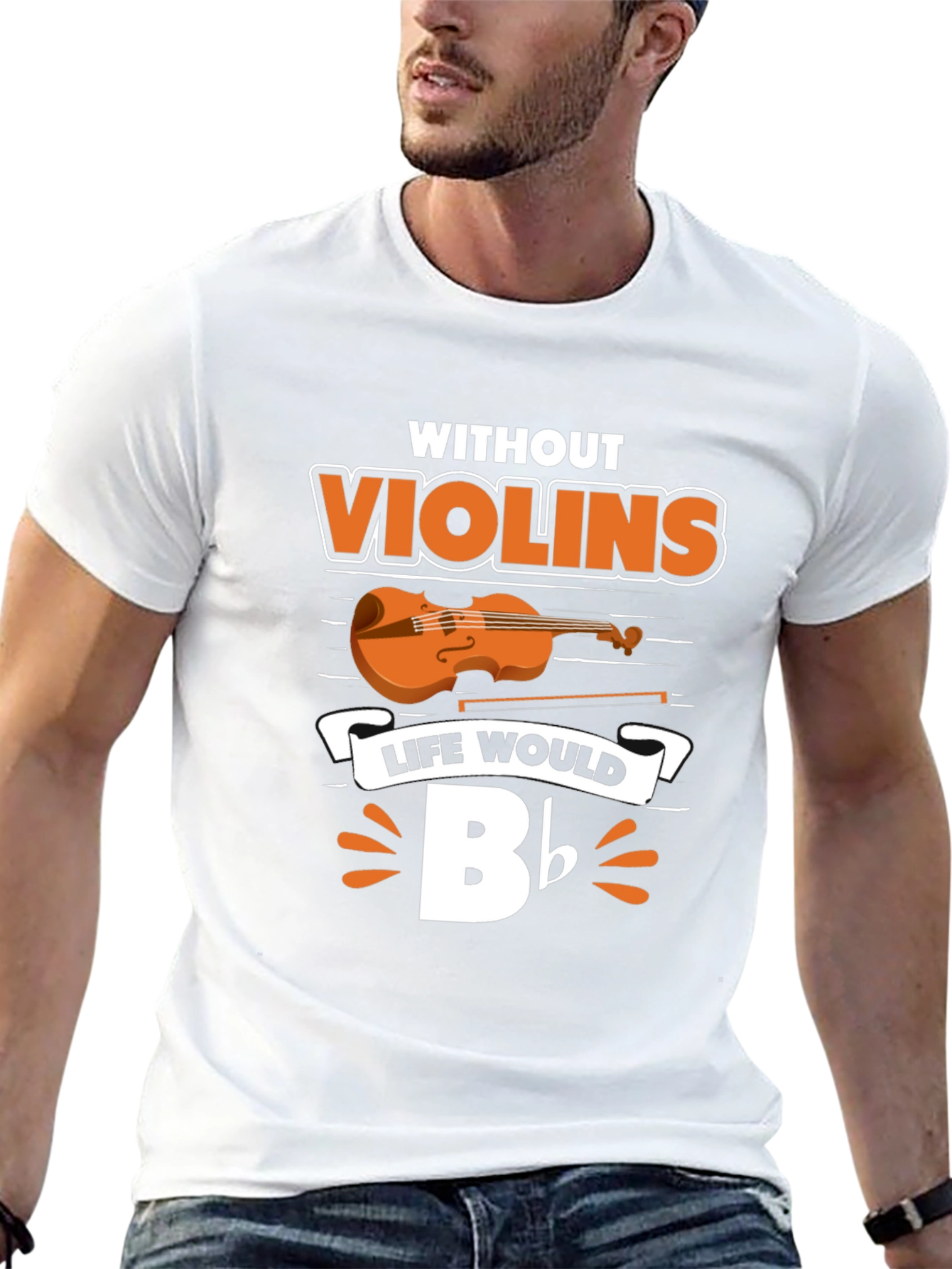 Black Without Violins Life Would Bb T-Shirt view 13