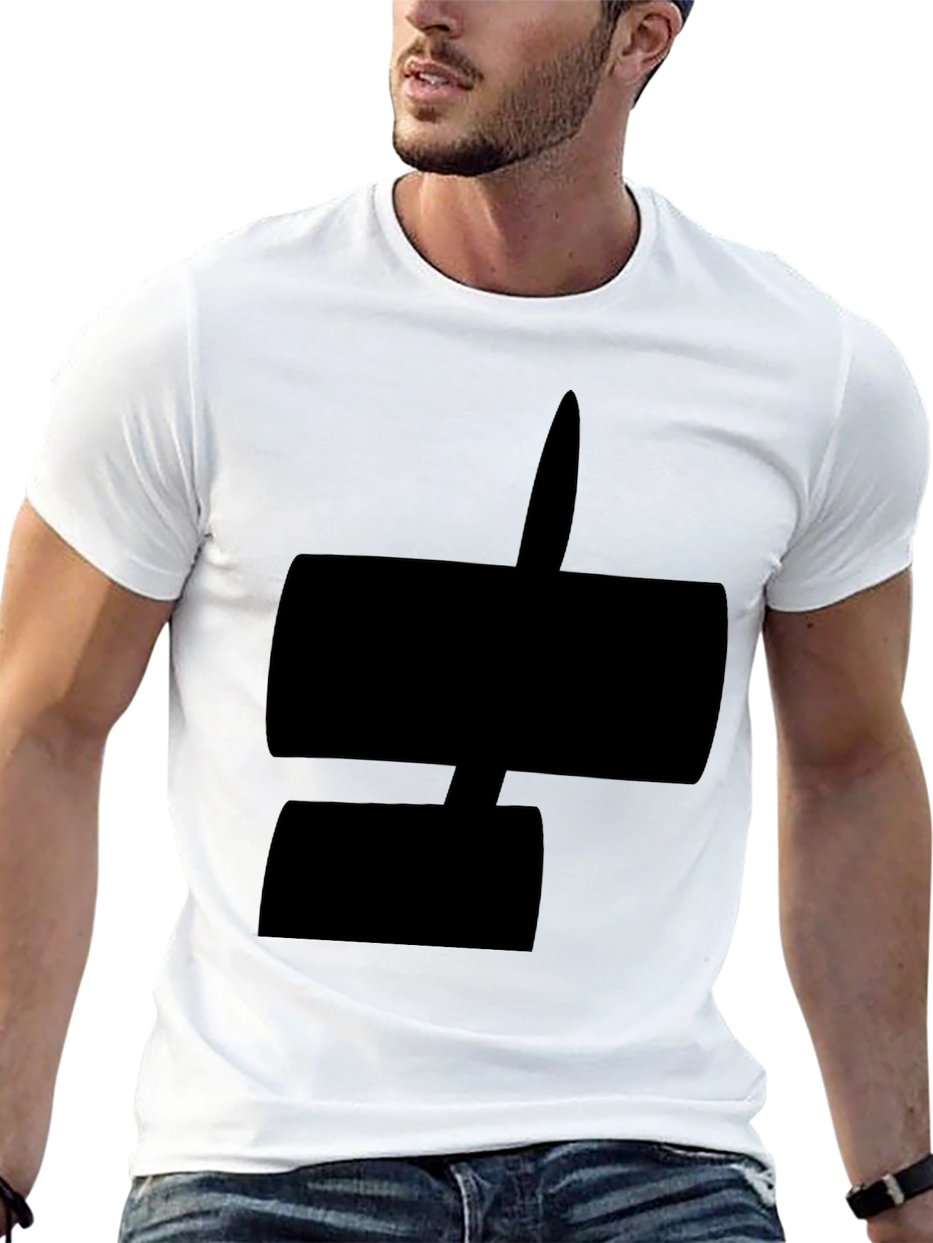 Black Modern Abstract Black Graphic Tee Shirt view 13