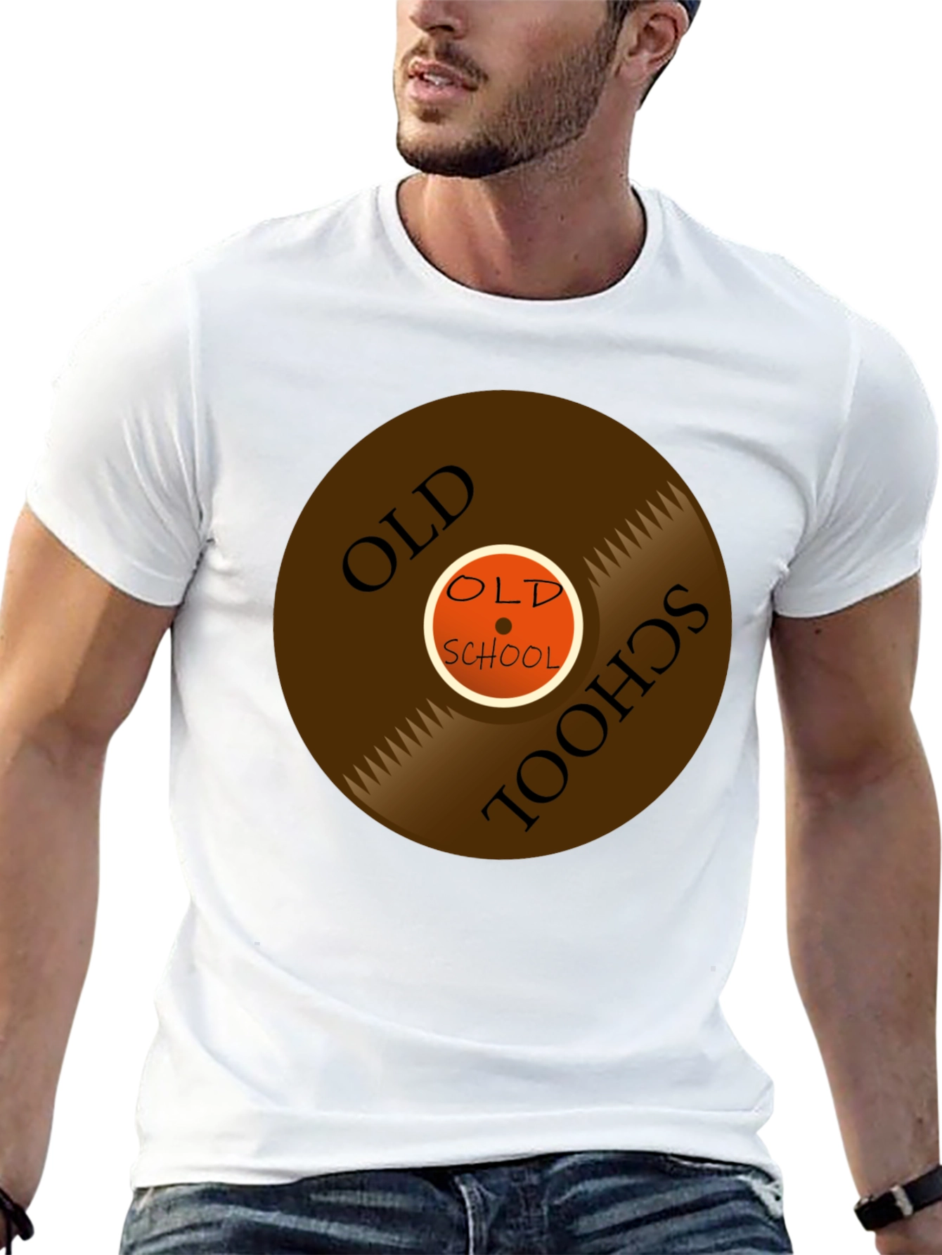 Black Old School Vinyl Record Graphic Tee view 13