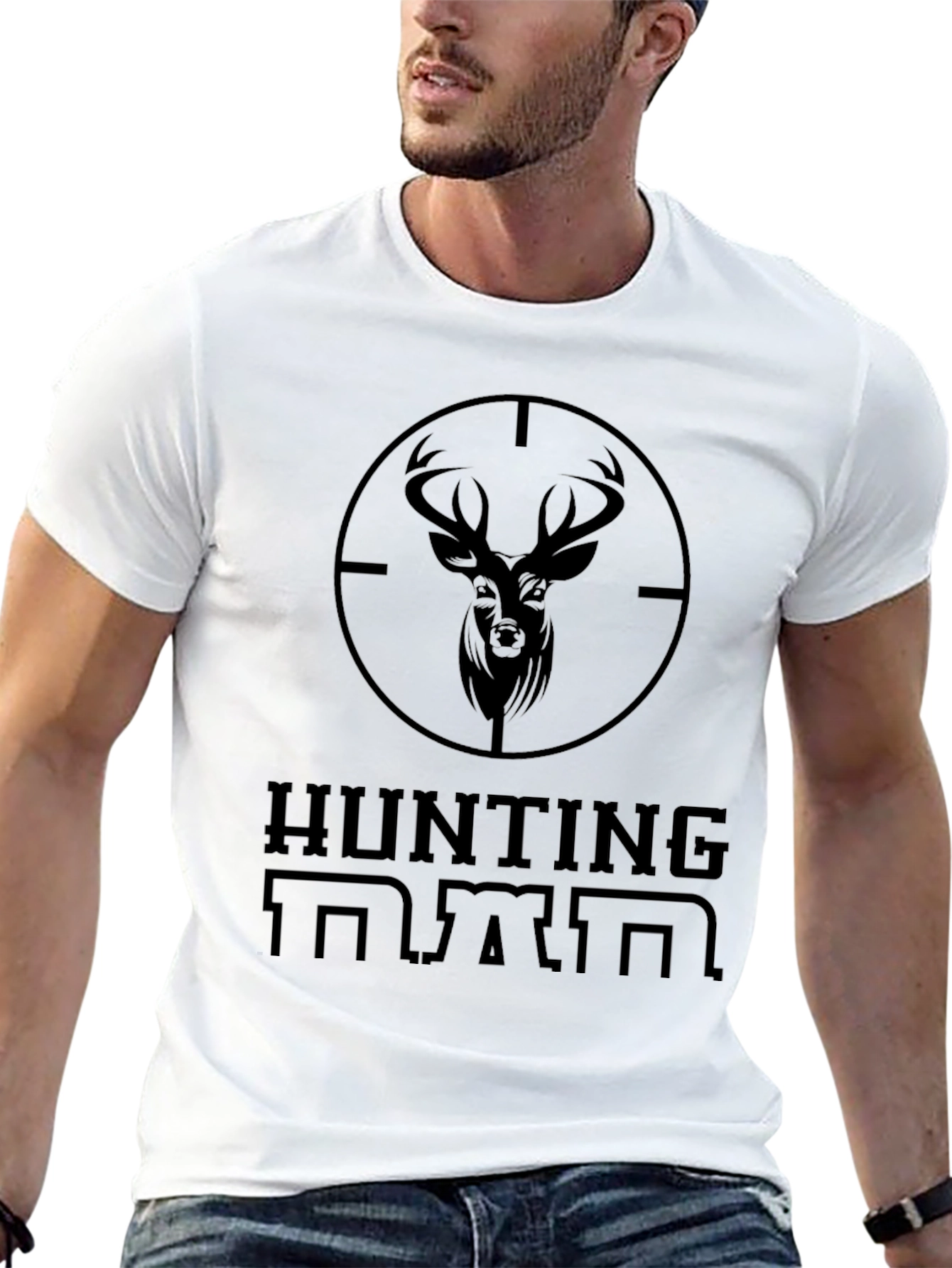Black Hunting Dad T-Shirt view 13