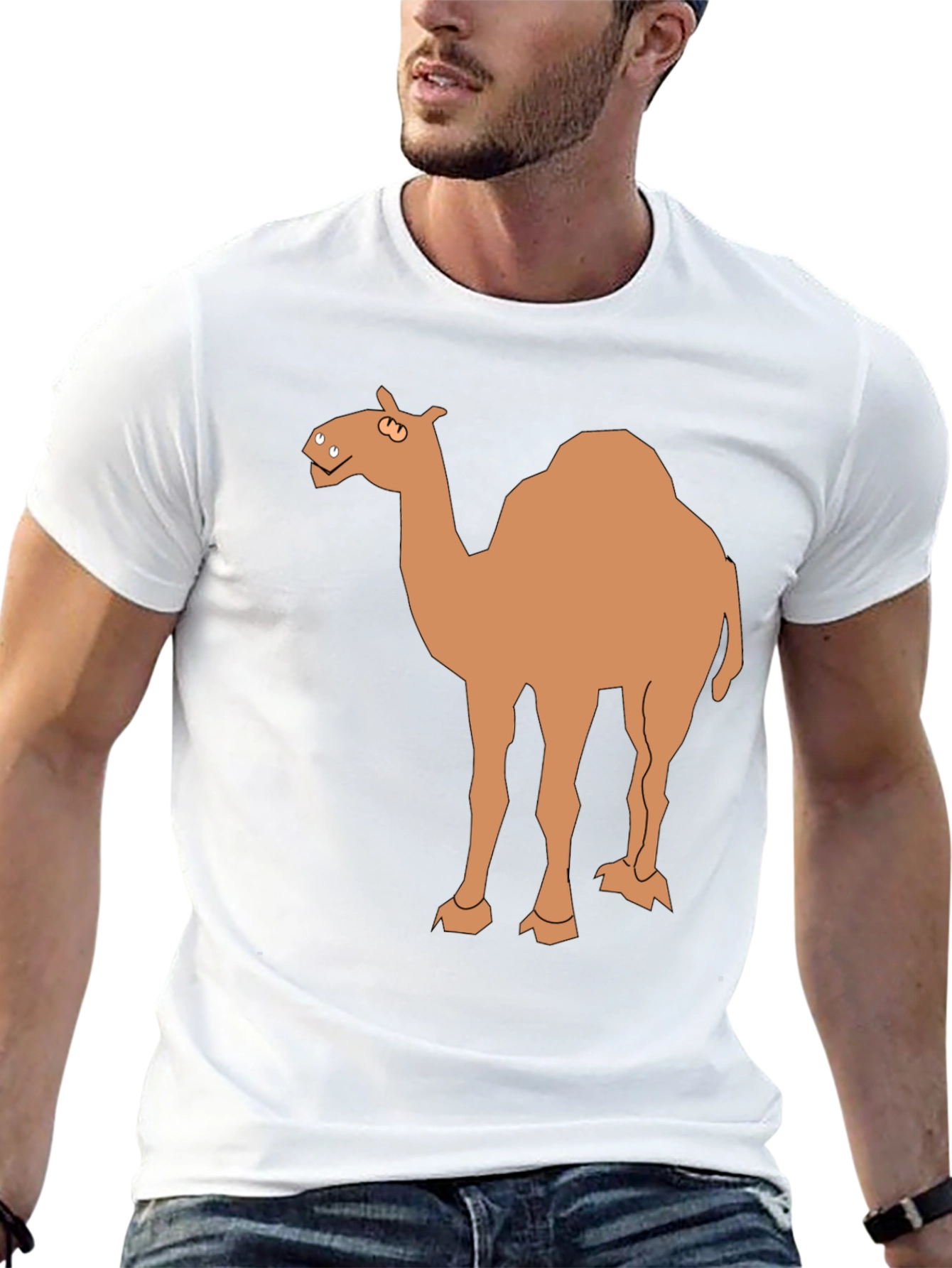 Black Camel Graphic Tee - Black Cotton T-Shirt view 13