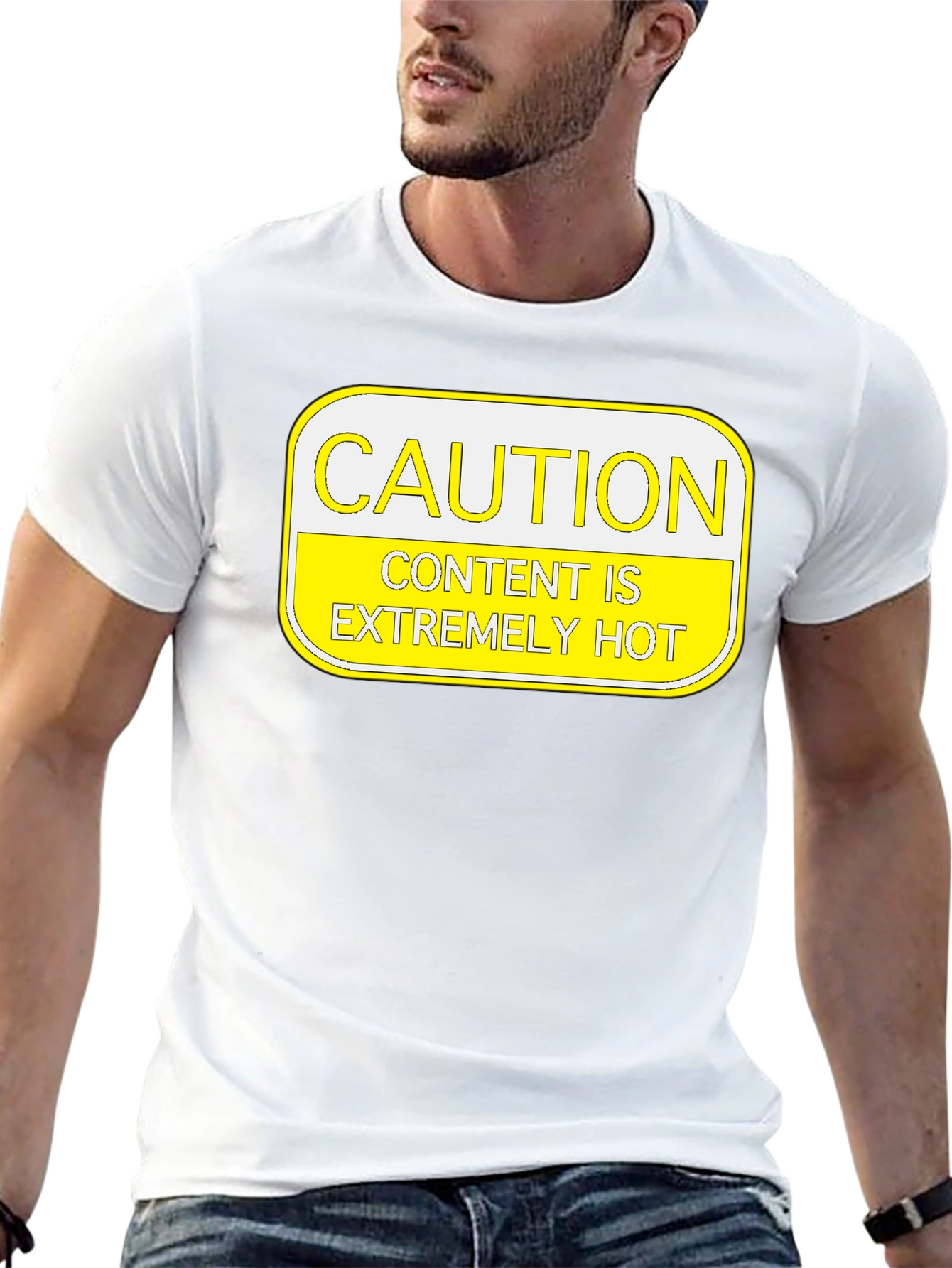 Black Caution: Content Is Extremely Hot T-Shirt view 13