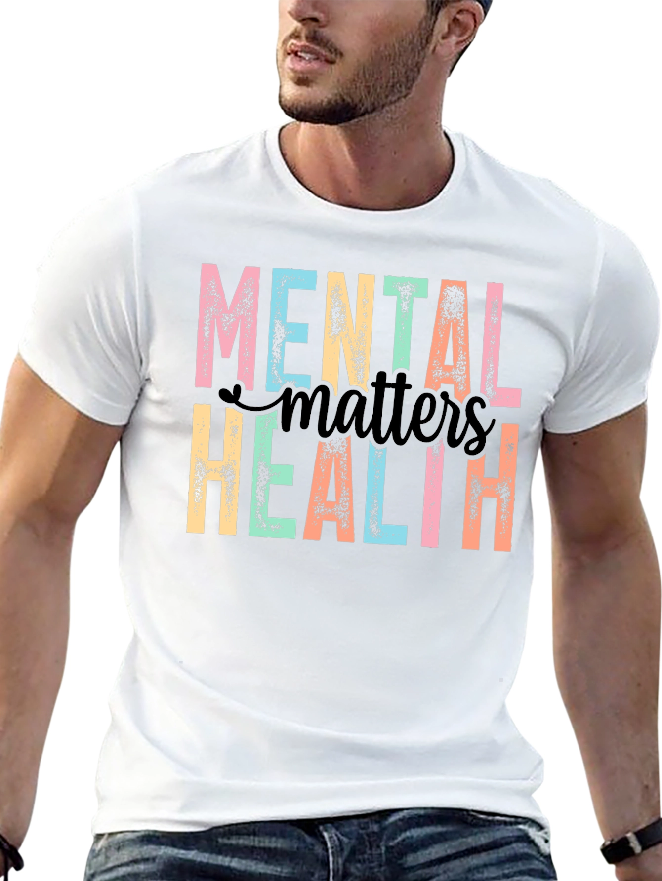Black Mental Health Matters Graphic Tee - Black view 13
