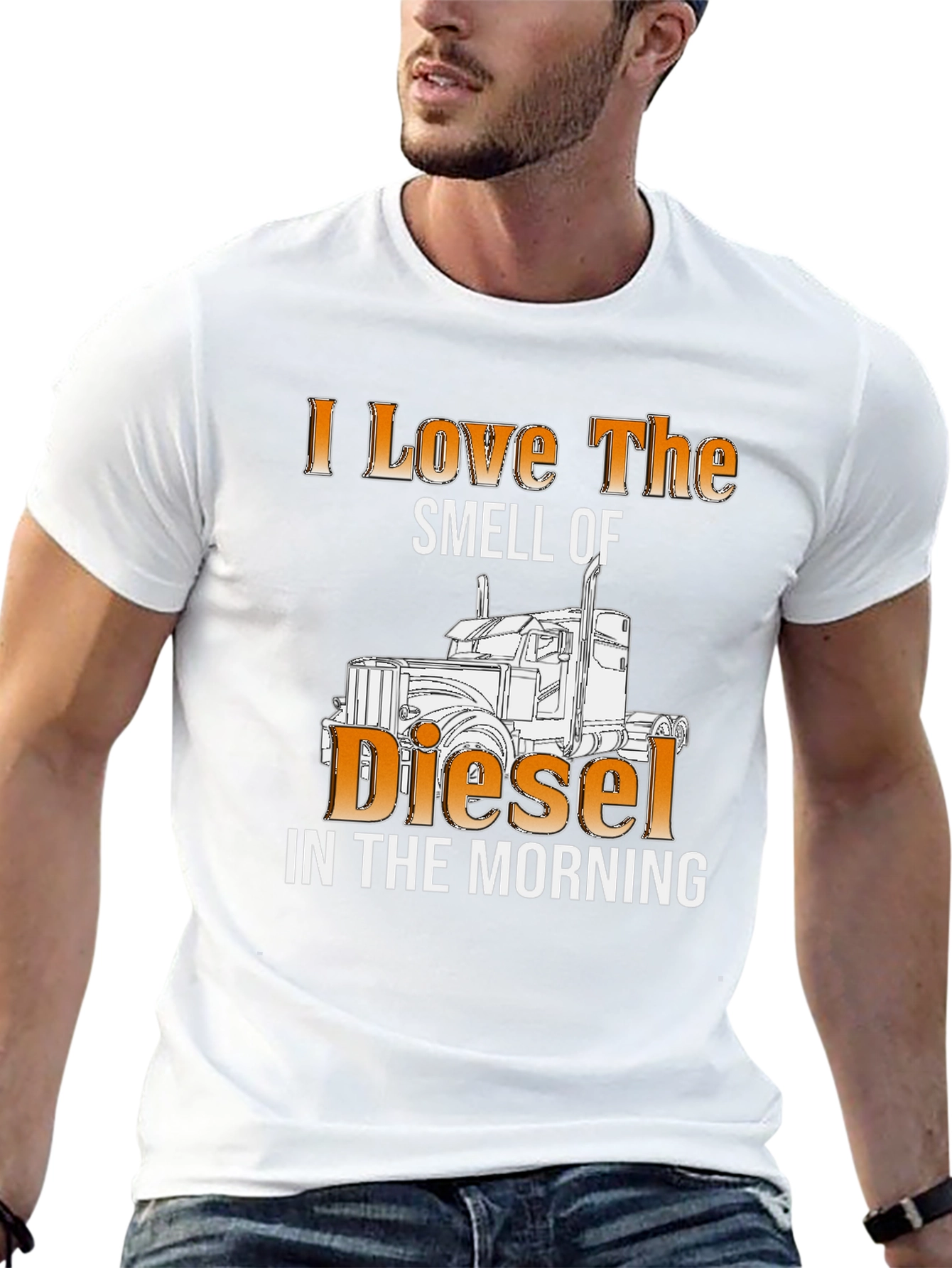 Black I Love the Smell of Diesel T-Shirt view 13