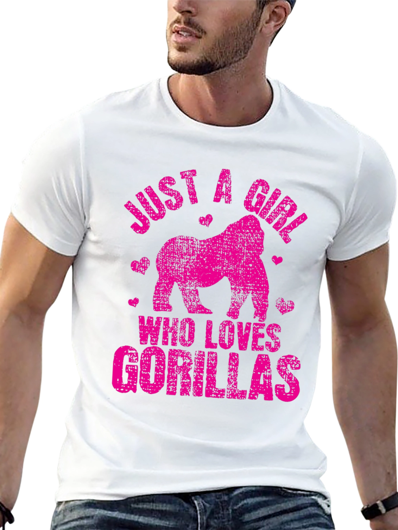 Black Gorilla Lover T-Shirt - Just a Girl Who Loves Gorillas! view 13