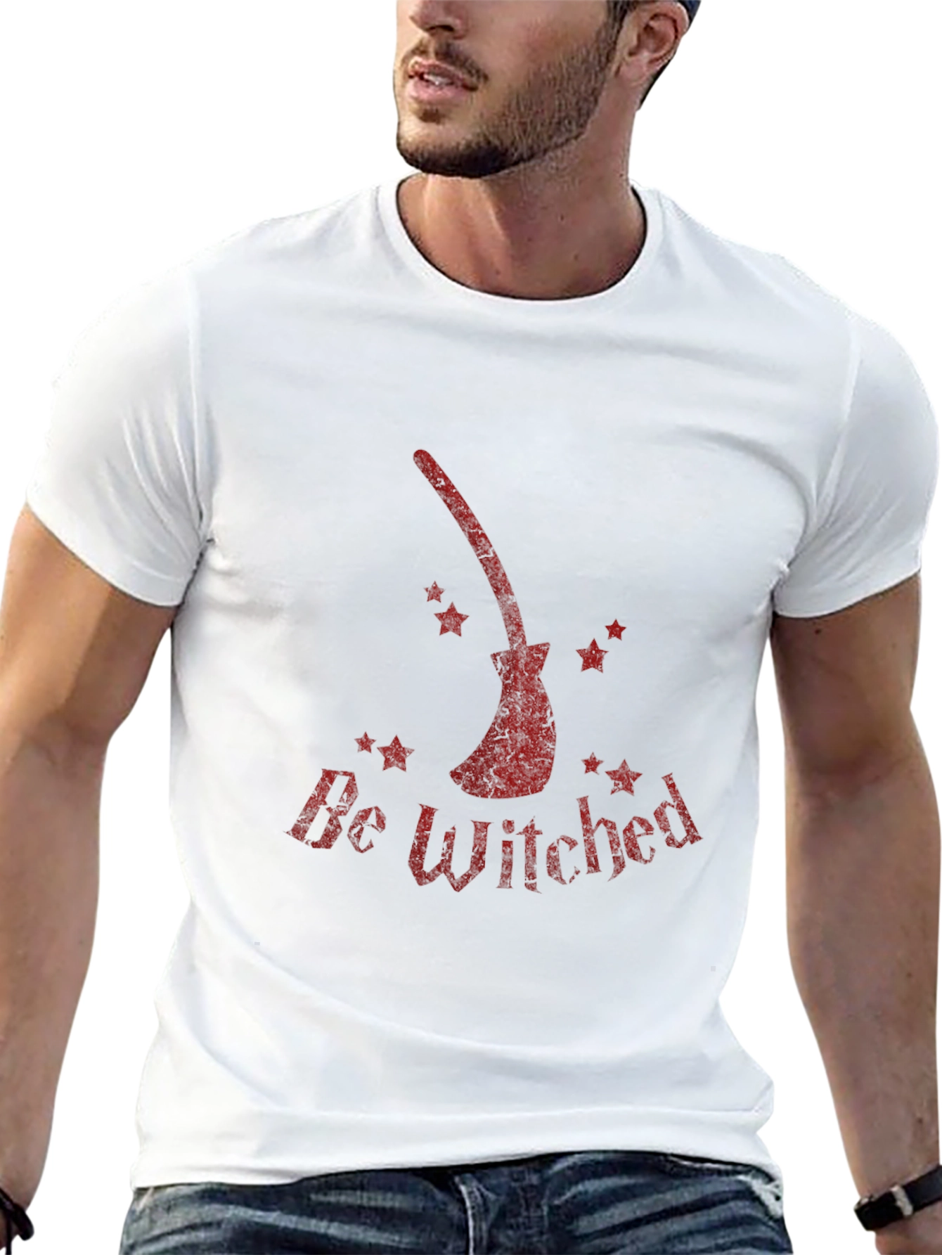 Black Be Witched T-Shirt - Halloween Broom Tee view 13