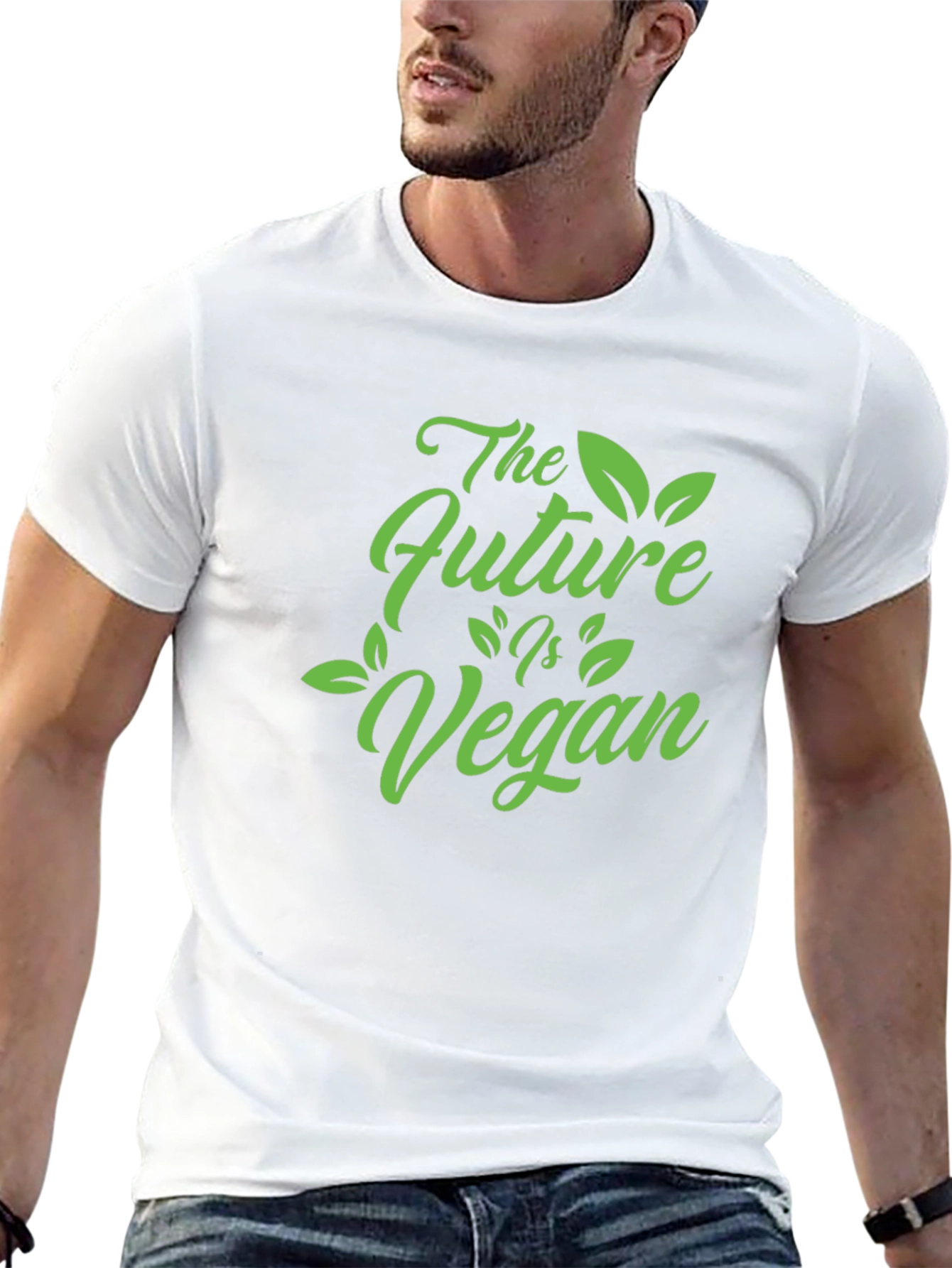 Black The Future Is Vegan Black T-Shirt view 13