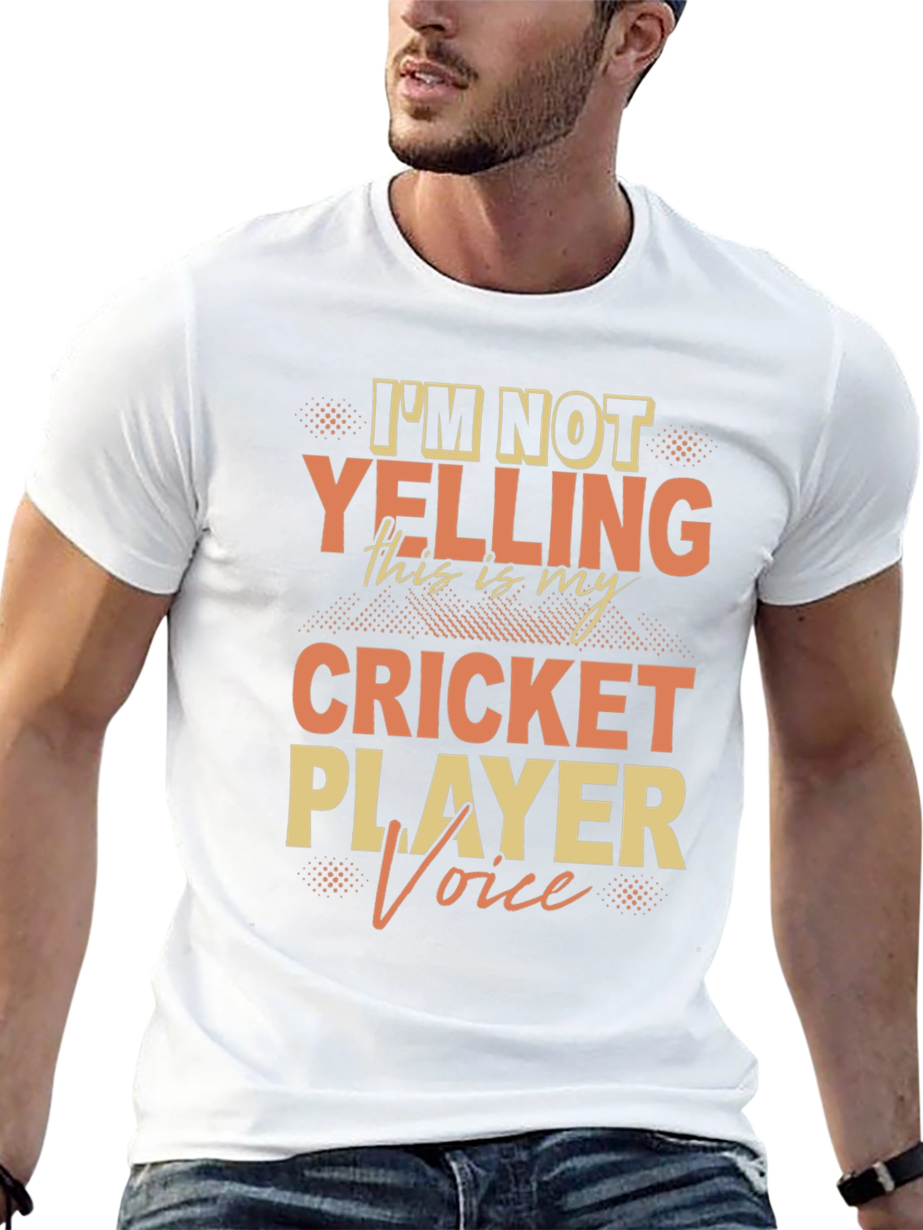 Black Cricket Player Voice T-Shirt view 13