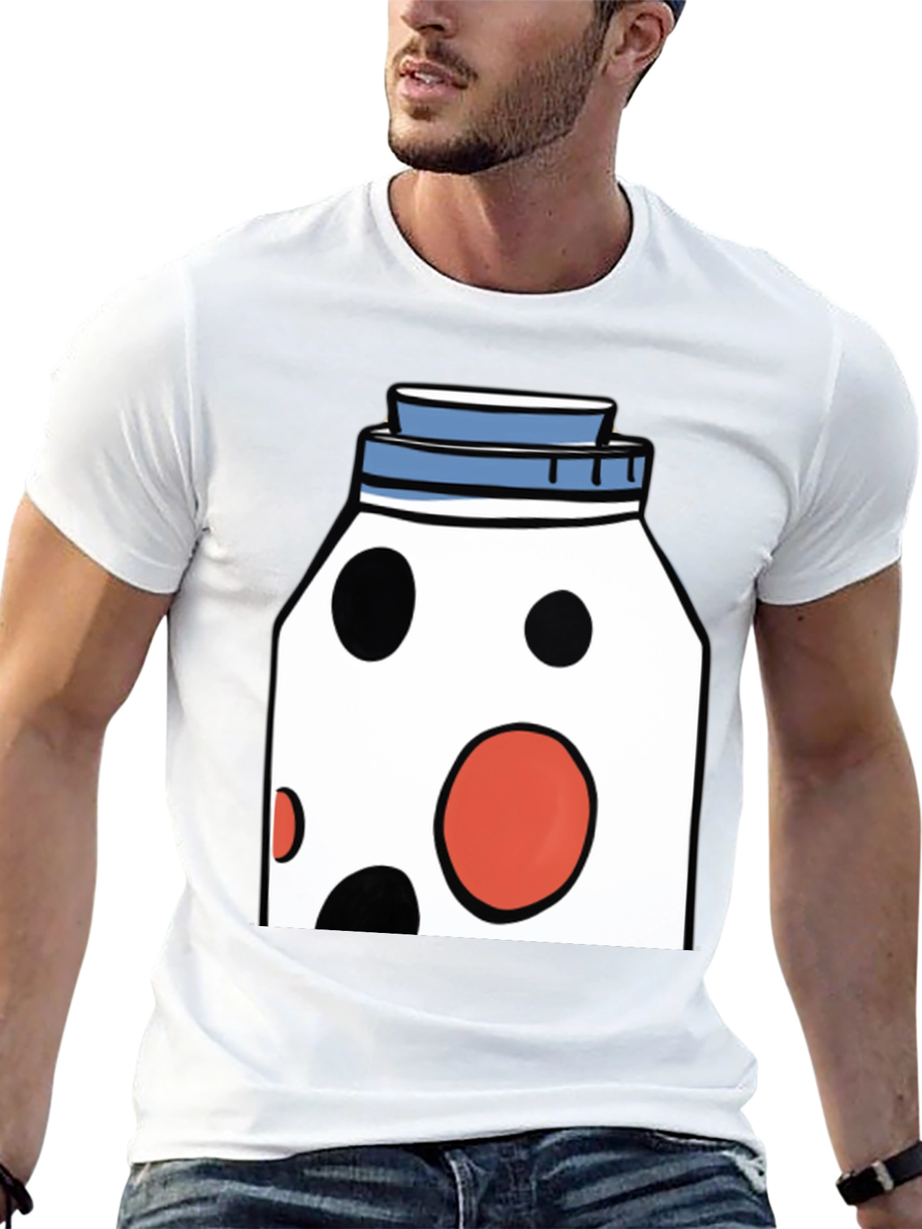 Black Funky Polka Dot Jar Graphic T-Shirt view 13