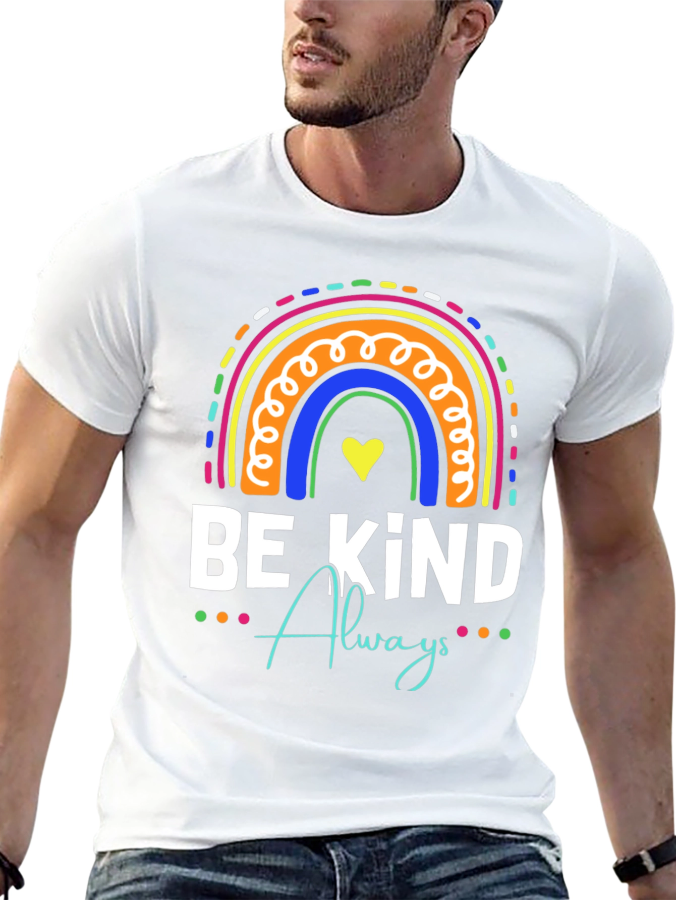 Black Be Kind Always Rainbow T-Shirt view 13