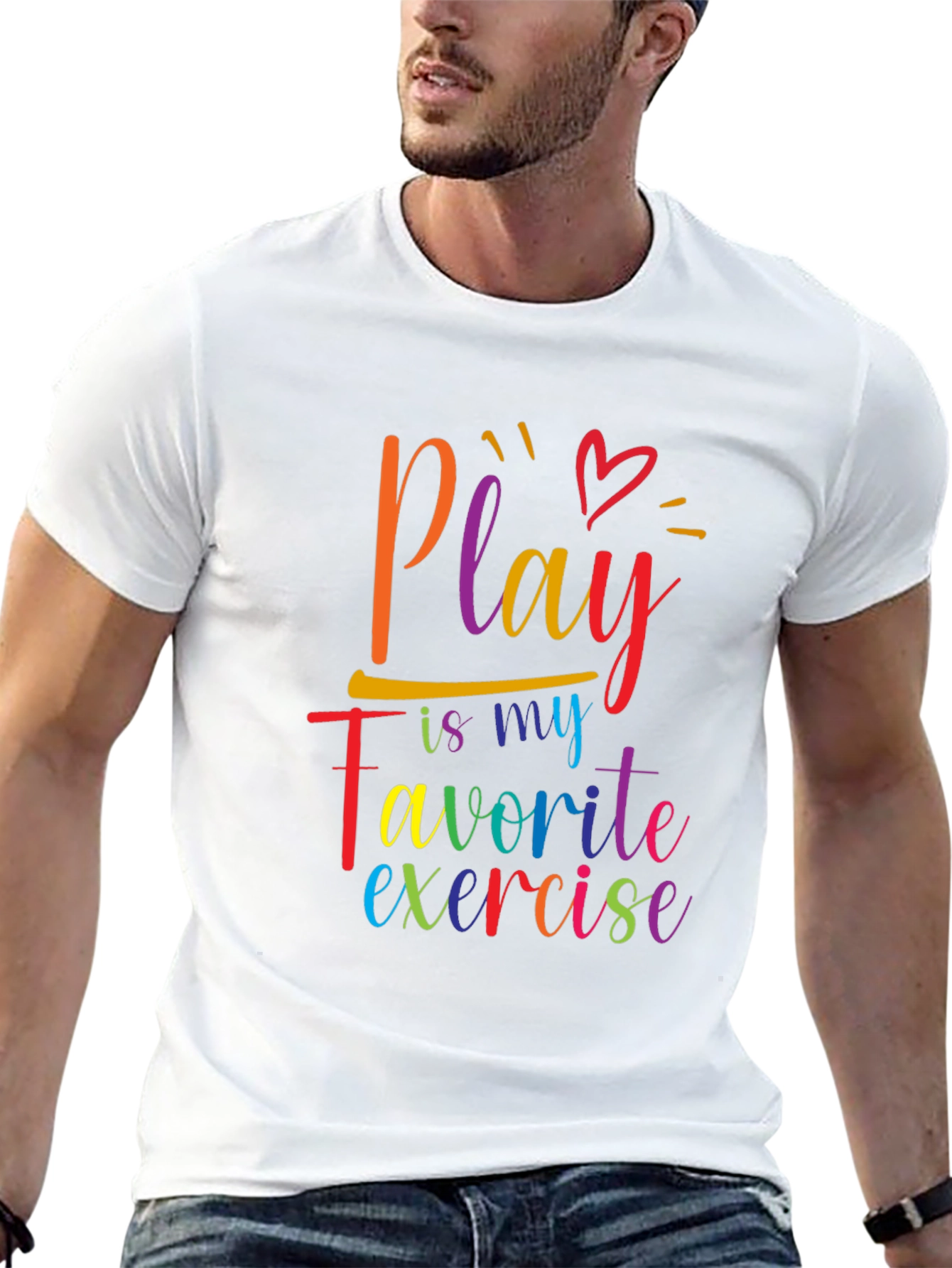 Black Play is my Favorite Exercise Rainbow T-Shirt view 13