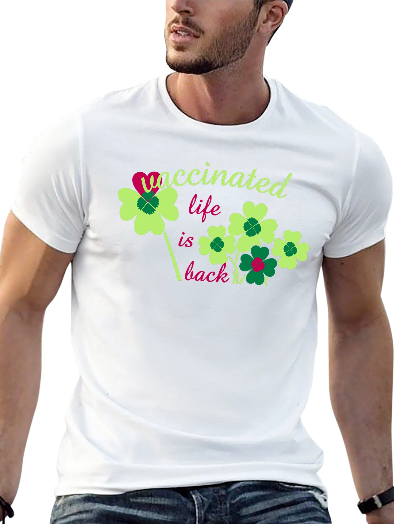 Black Vaccinated Life is Back T-Shirt view 13