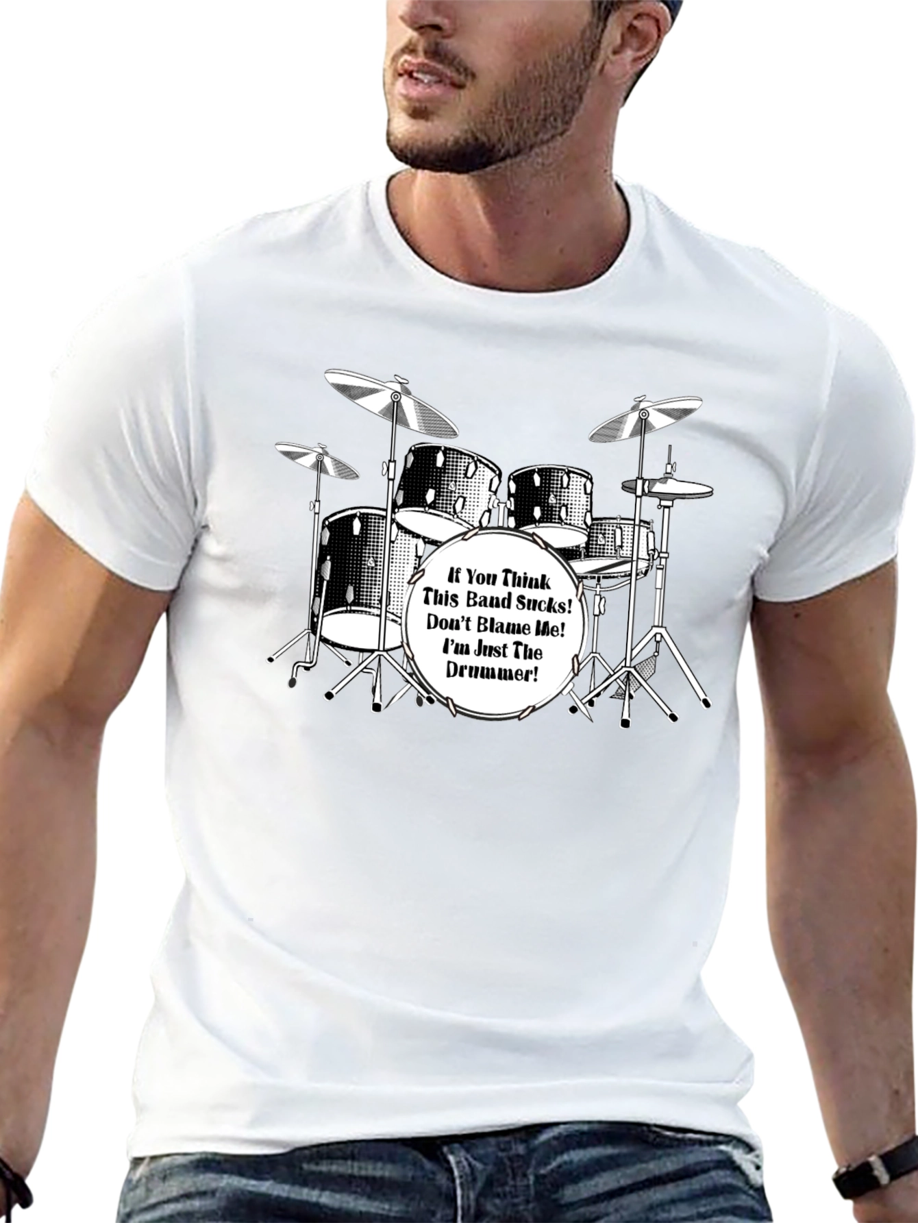 Black Drummer T-Shirt - Don't Blame Me! view 13