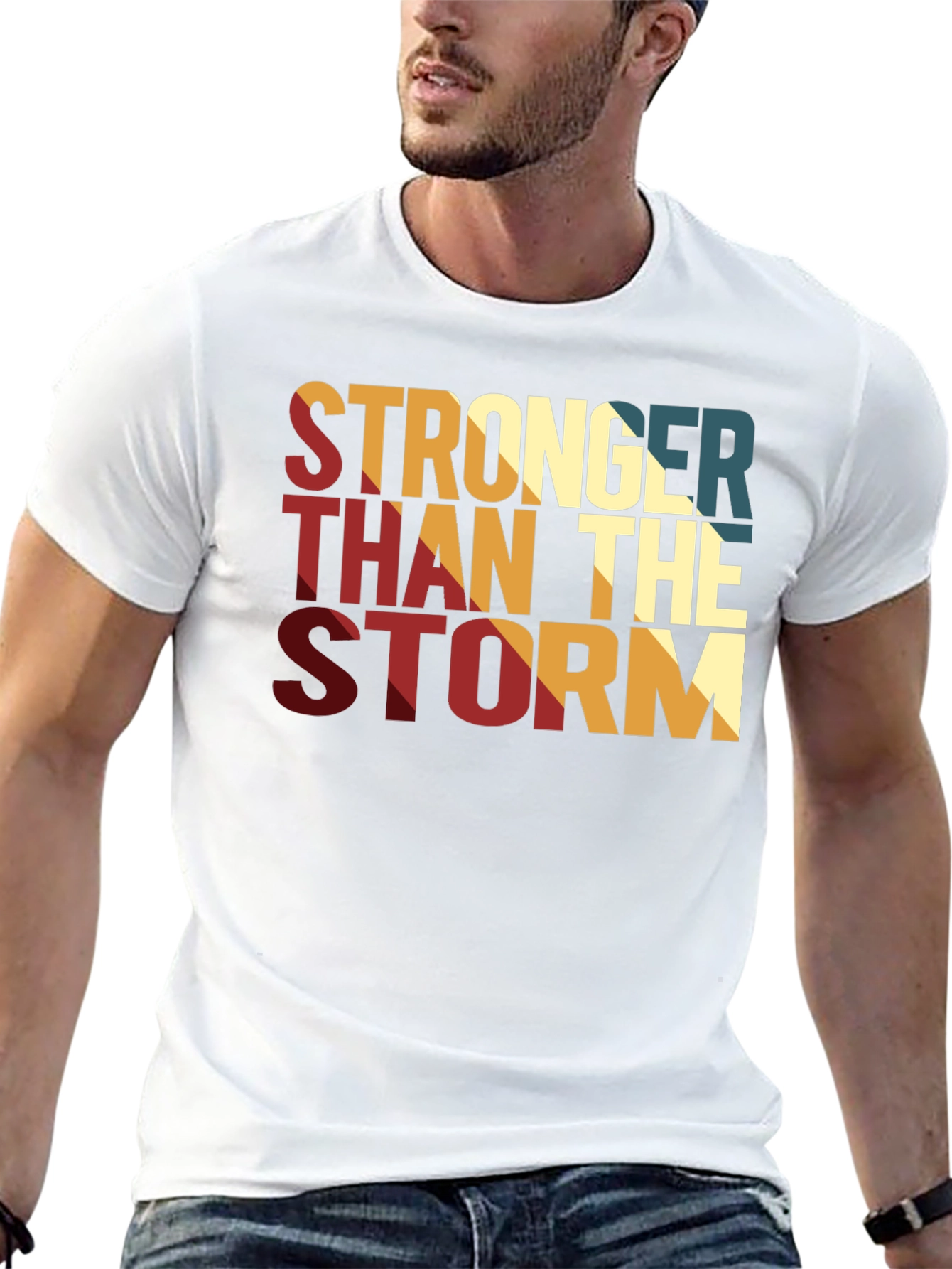 Black Stronger Than The Storm Graphic Print Tee view 13