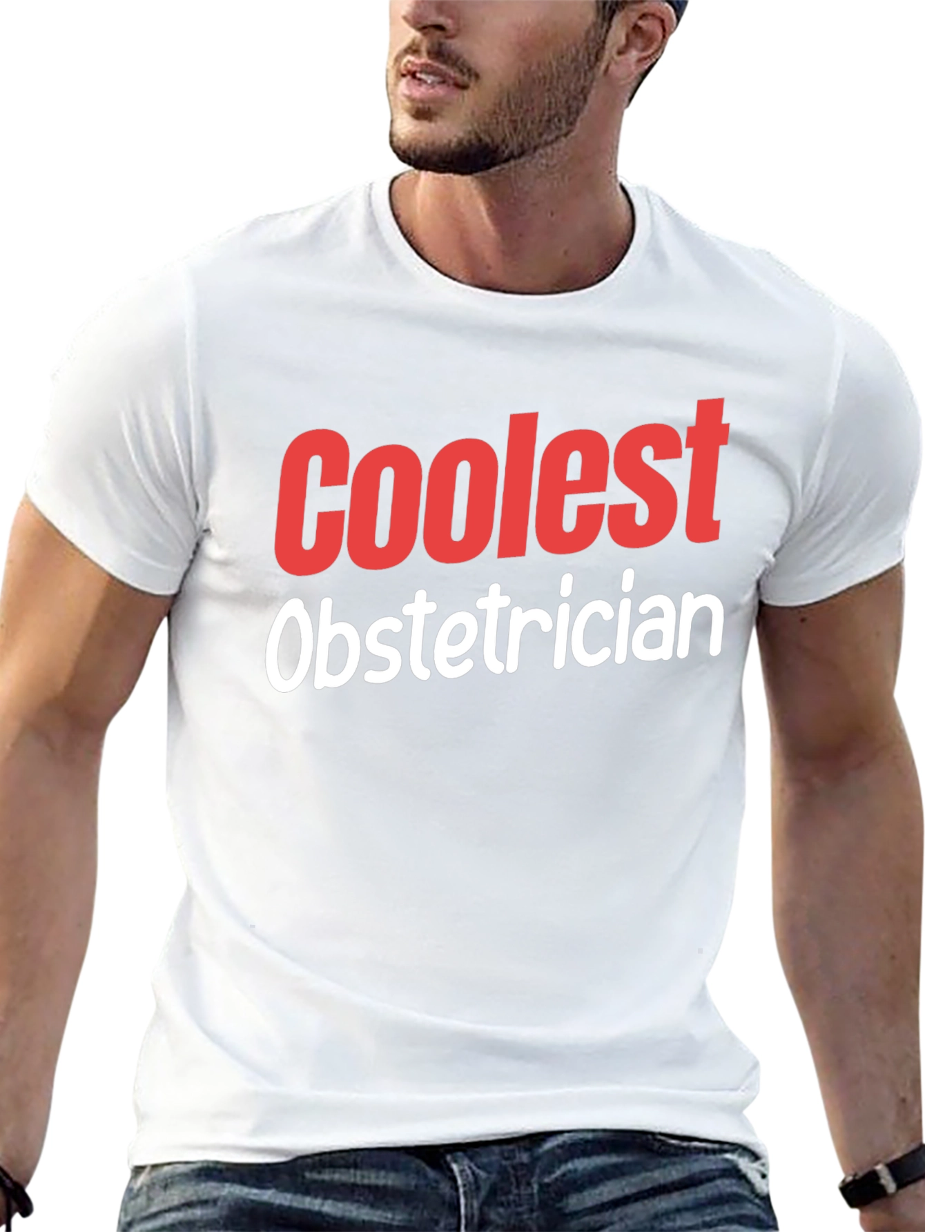 Black Coolest Obstetrician Graphic T-Shirt view 13