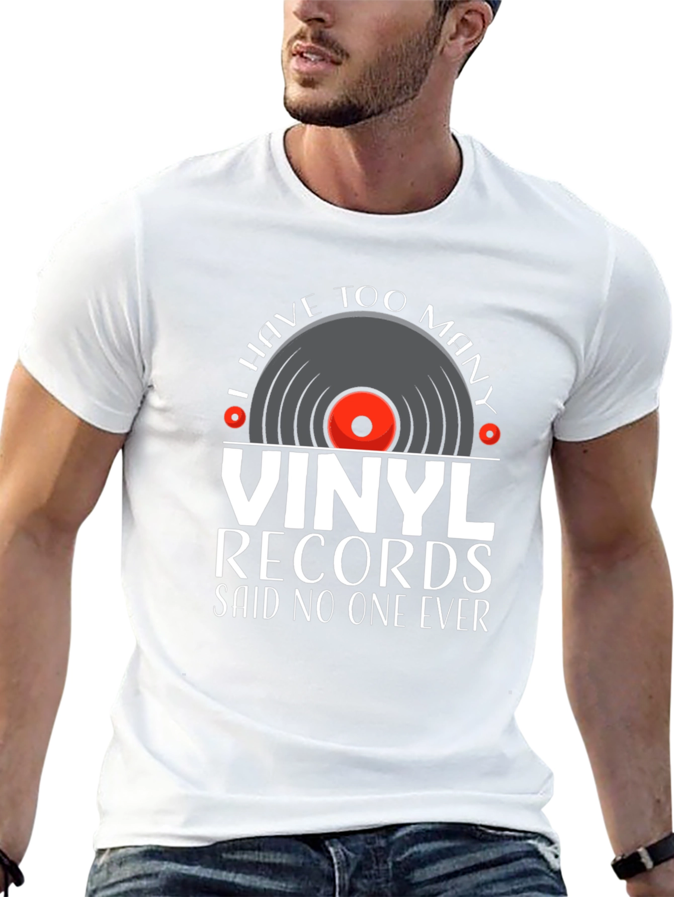 Black Vinyl Records Graphic Tee - Music Lover T-Shirt view 13