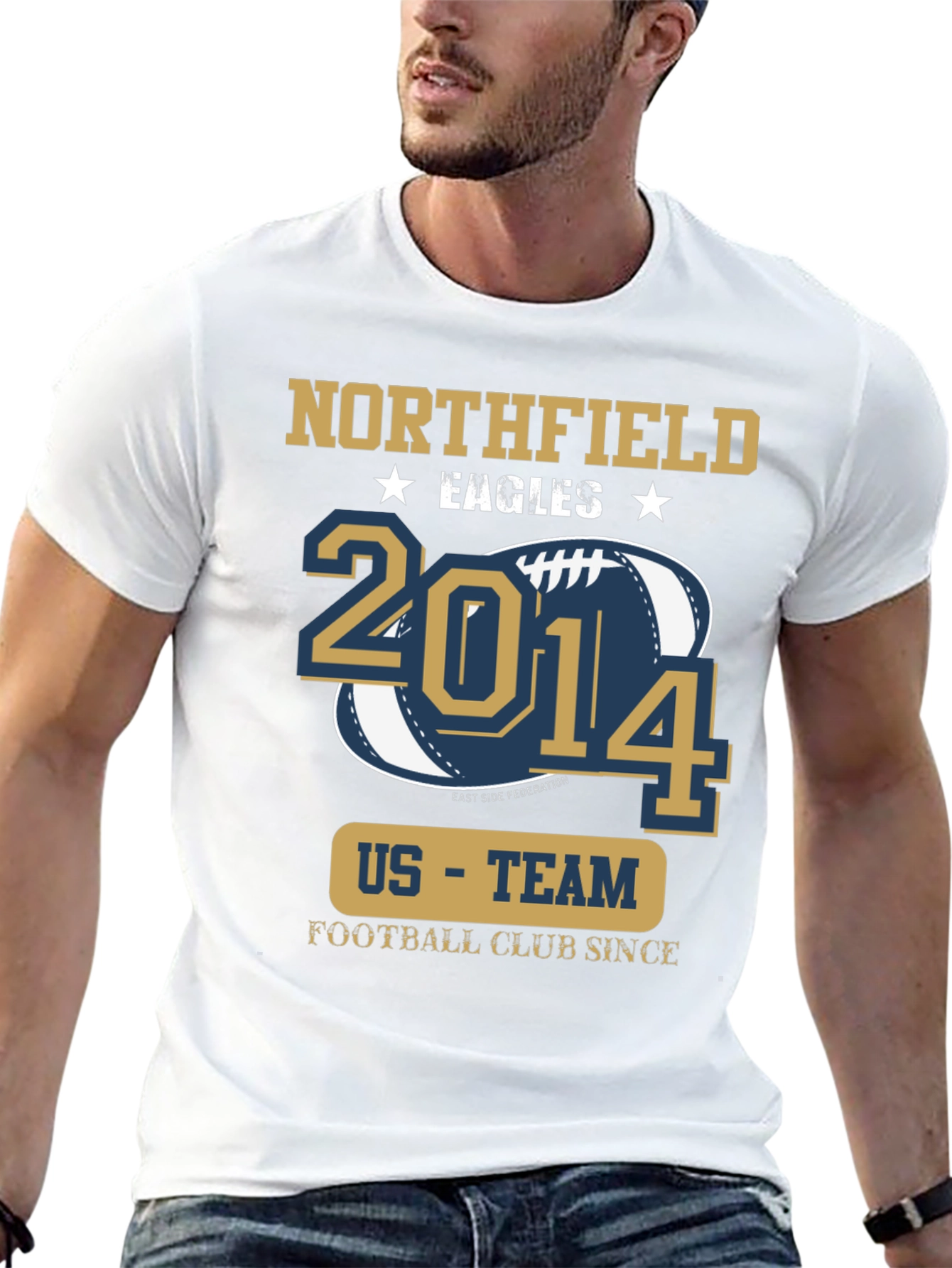 Black Northfield Eagles Football T-Shirt view 13