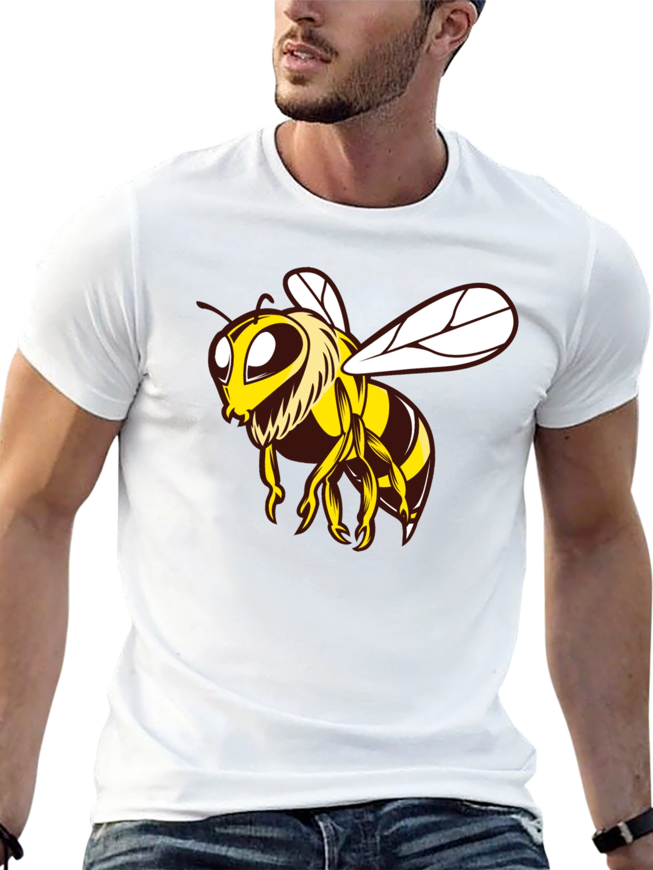 Black Bee Graphic Black T-Shirt view 13