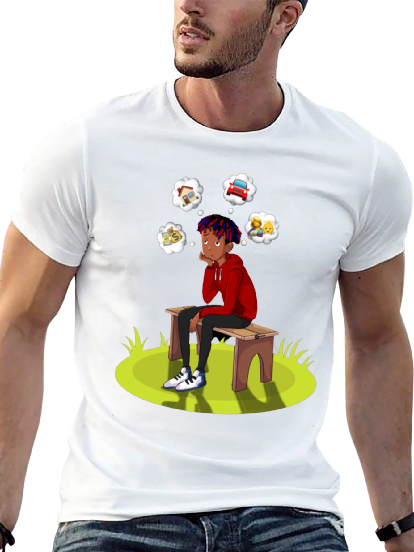 Black Dreamer T-Shirt Black Cotton Blend Unique Design view 13