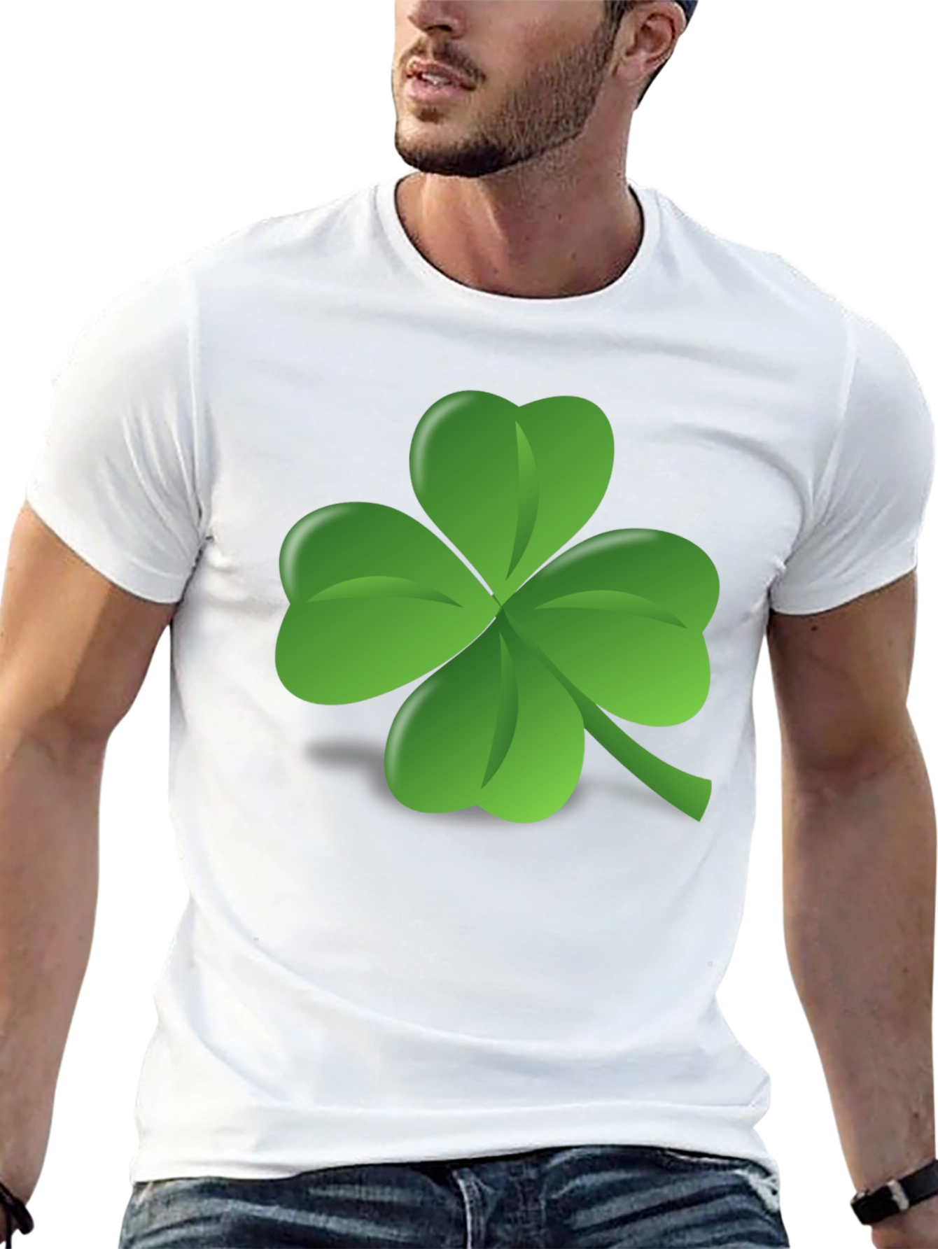 Black Lucky Clover Black T-Shirt view 13