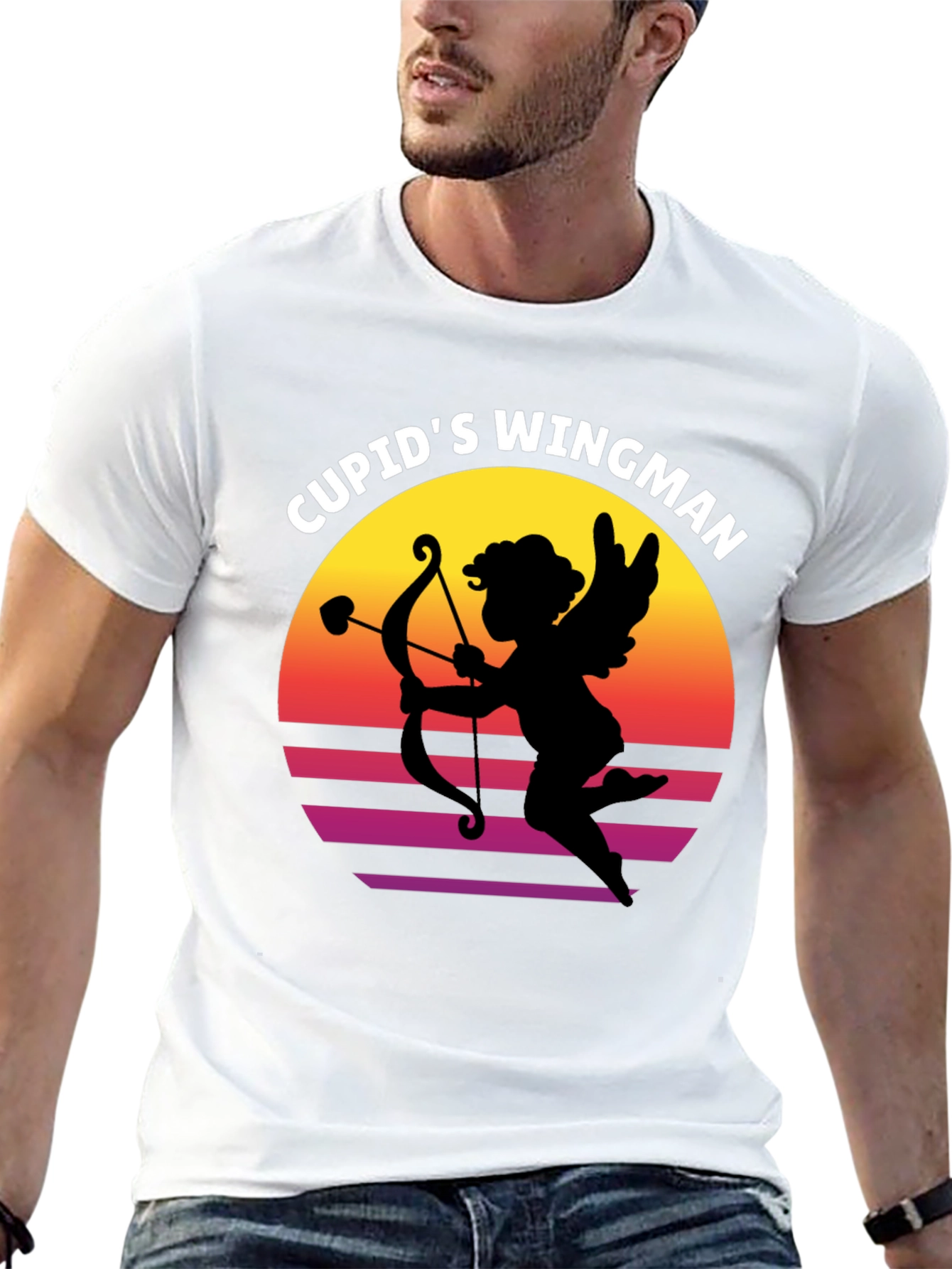 Black Cupid's Wingman Graphic Tee view 13