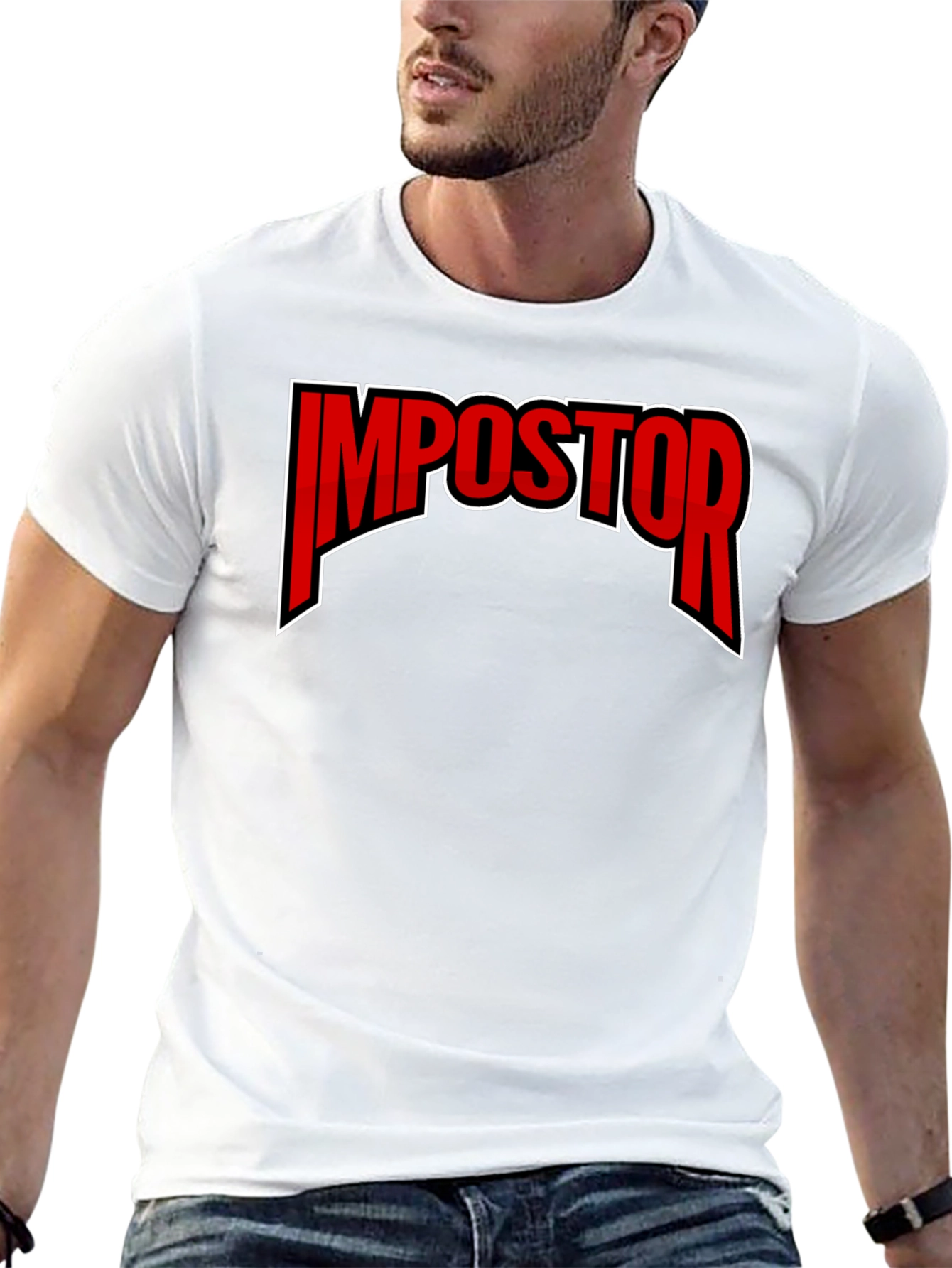 Impostor Graphic Print Crew Neck T-Shirt - 13