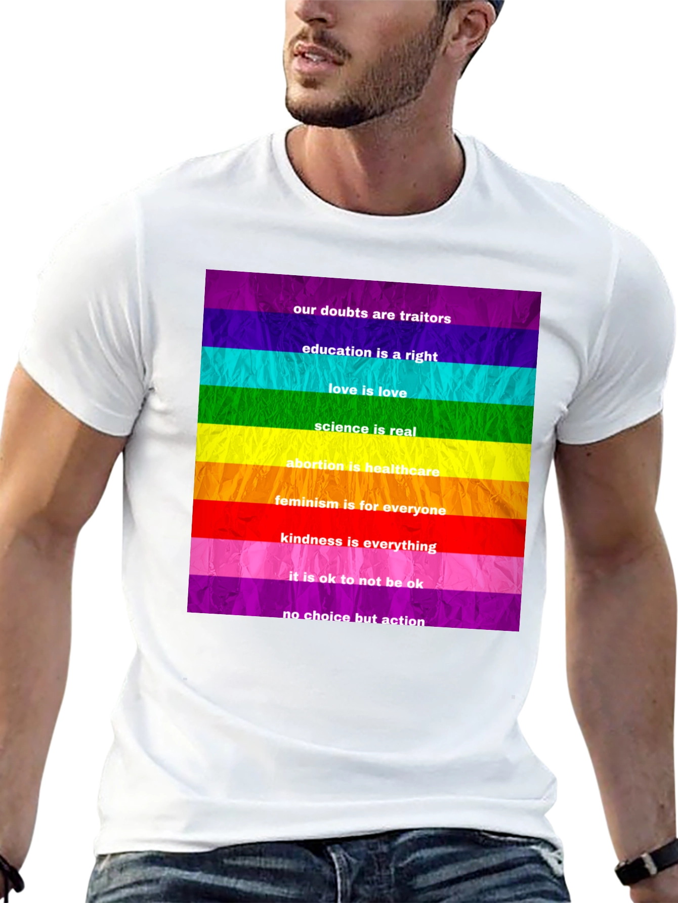 Rainbow Pride Slogan T-Shirt - 13