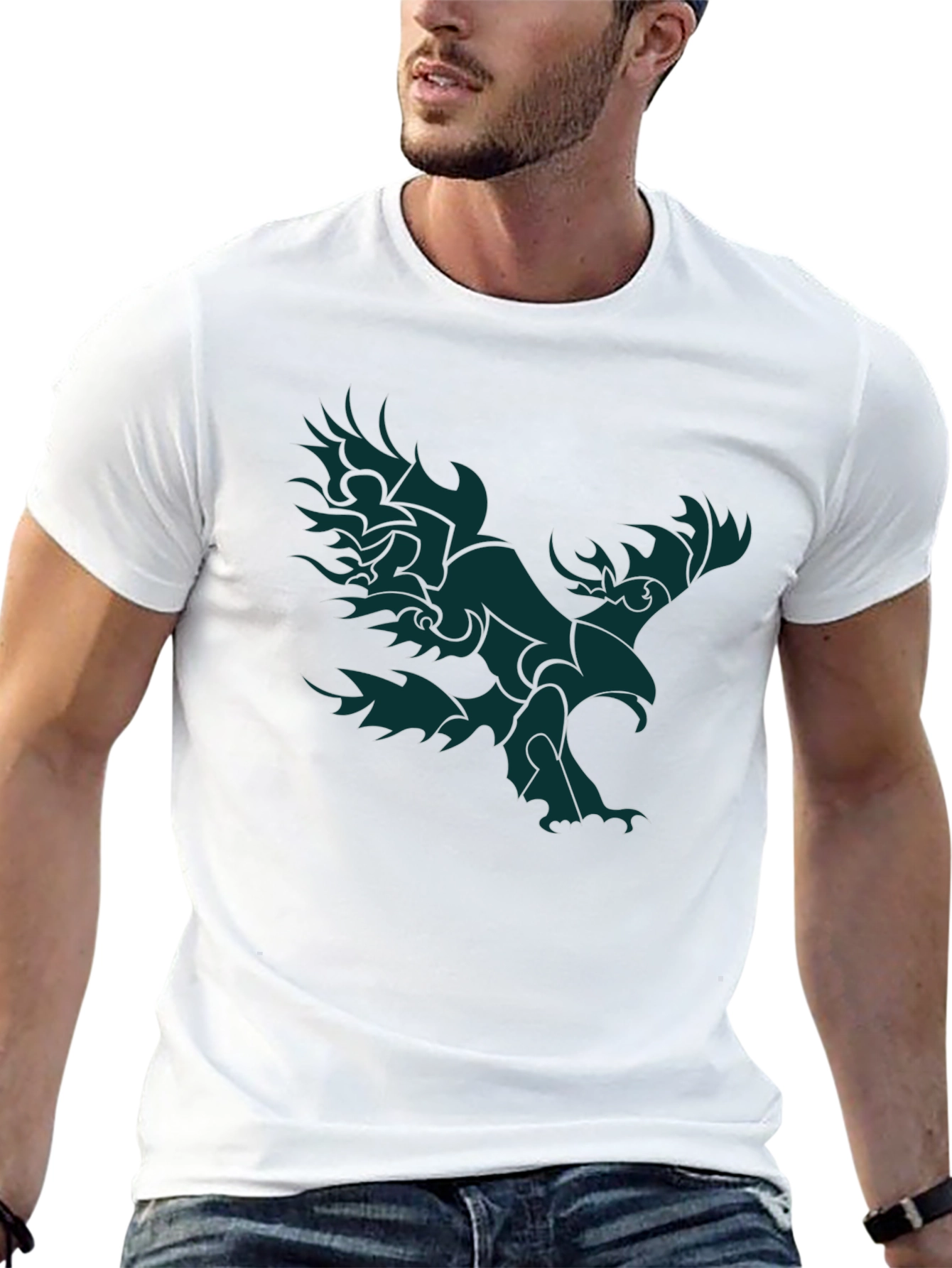Black Black Eagle Graphic Tee - Men's Stylish Casual Top view 13