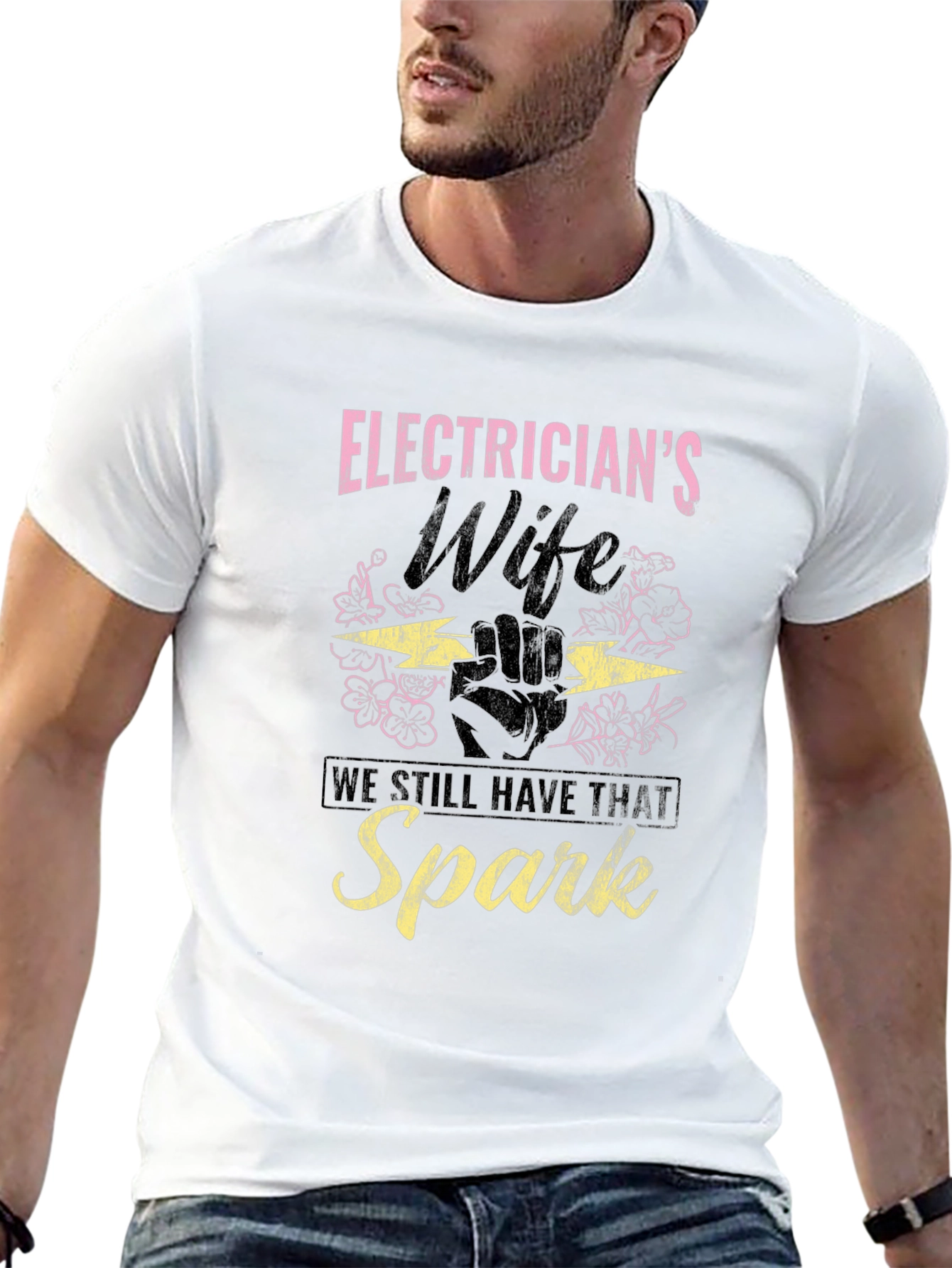 Black Electrician's Wife Spark T-Shirt view 13